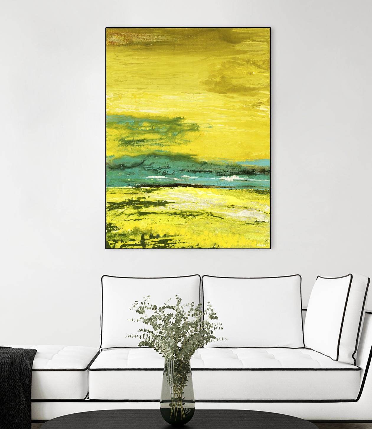 Buttercups by Beth ten Hove on GIANT ART - turquoise abstract