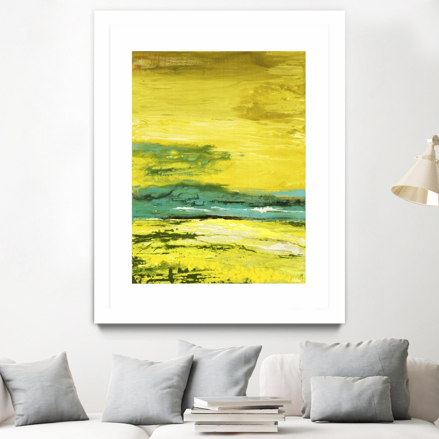 Buttercups by Beth ten Hove on GIANT ART - turquoise abstract