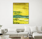 Buttercups by Beth ten Hove on GIANT ART - turquoise abstract