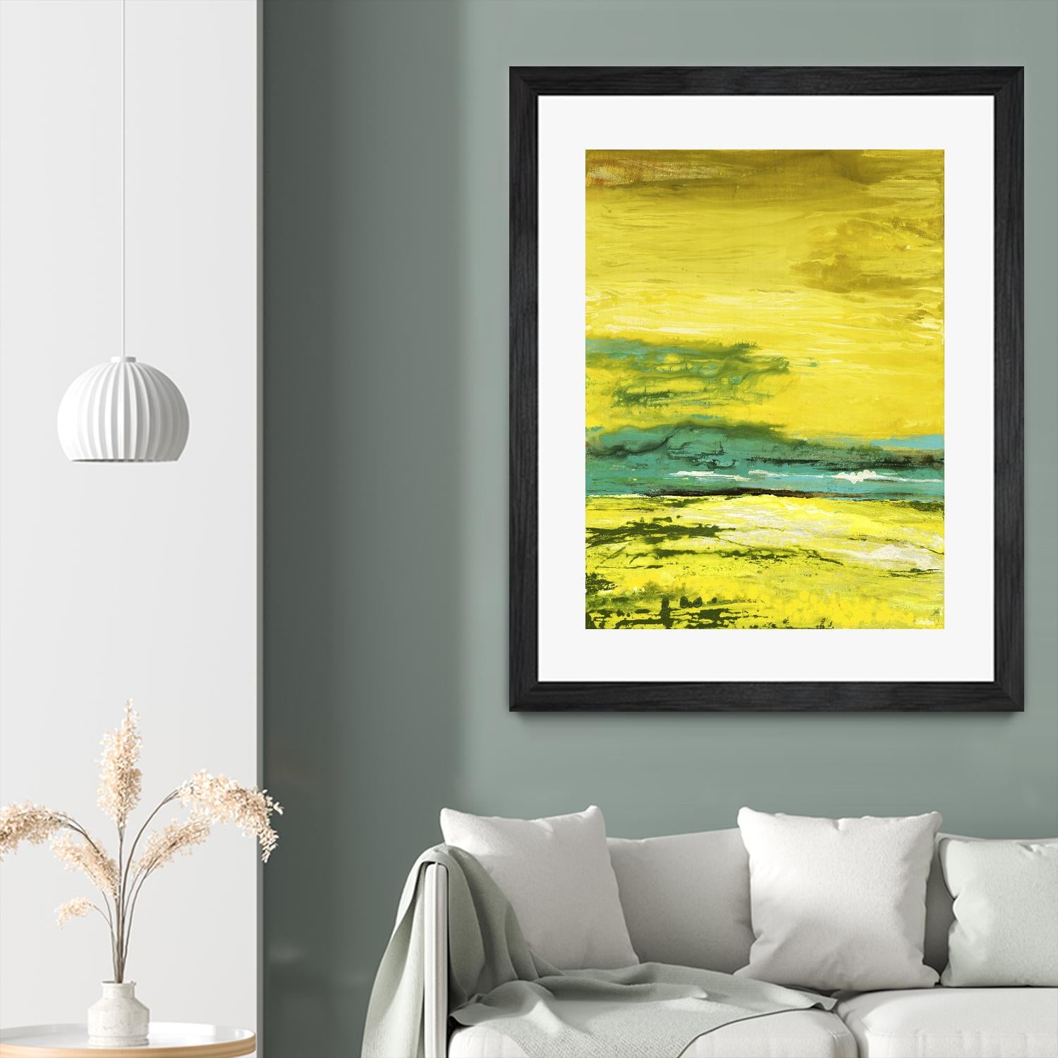 Buttercups by Beth ten Hove on GIANT ART - turquoise abstract