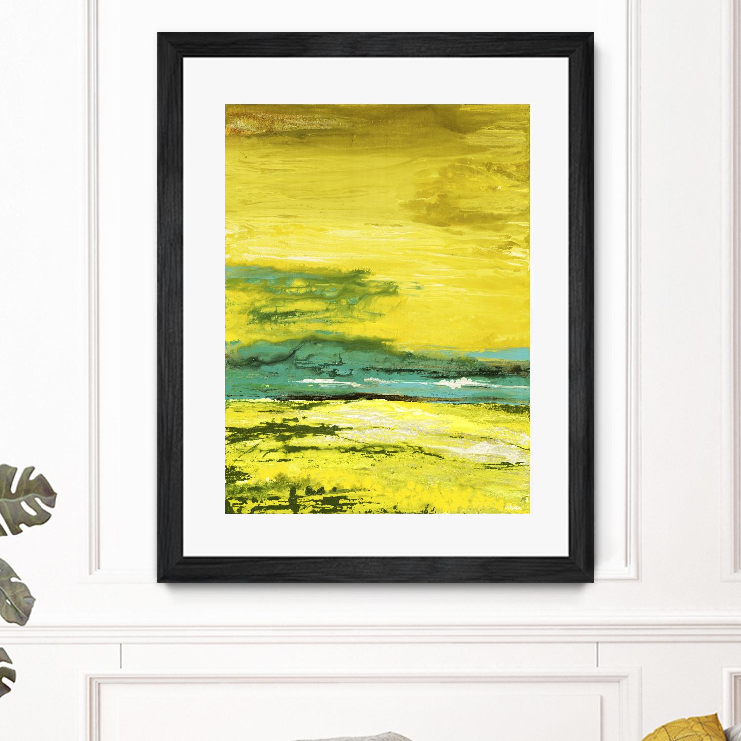 Buttercups by Beth ten Hove on GIANT ART - turquoise abstract
