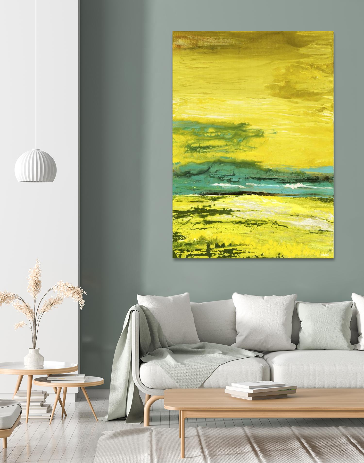 Buttercups by Beth ten Hove on GIANT ART - turquoise abstract