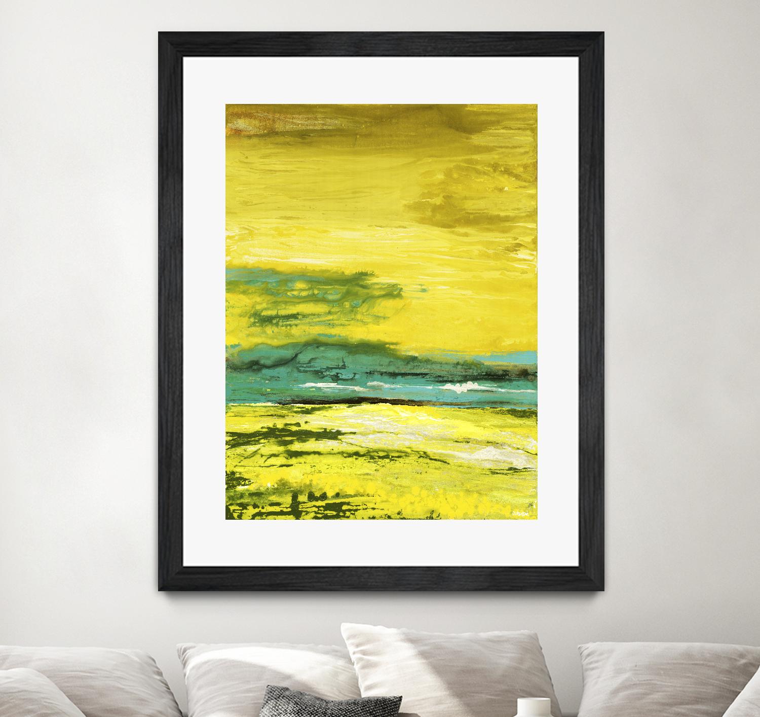 Buttercups by Beth ten Hove on GIANT ART - turquoise abstract