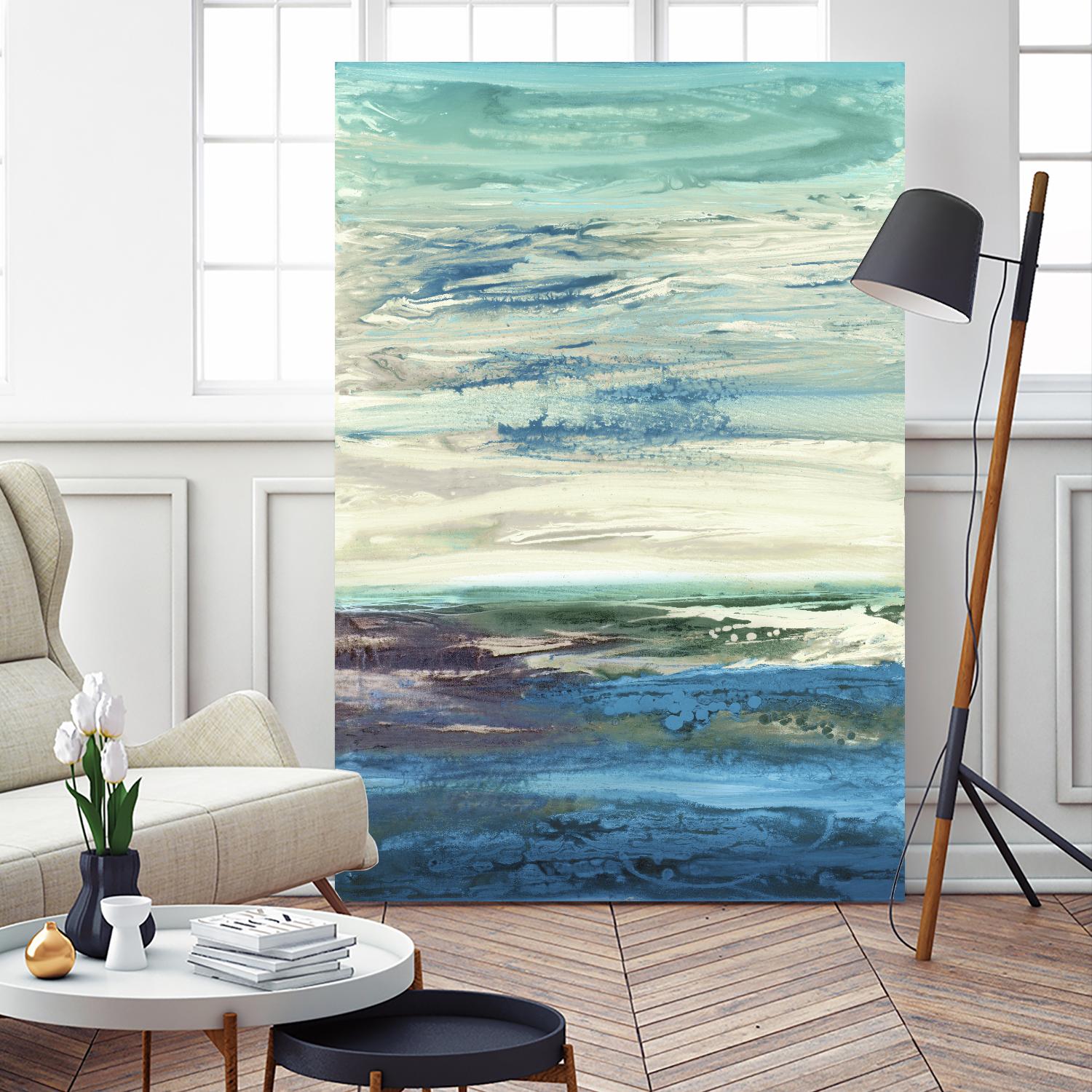 Spring Transformations by Grace Rowman on GIANT ART - cyan abstract