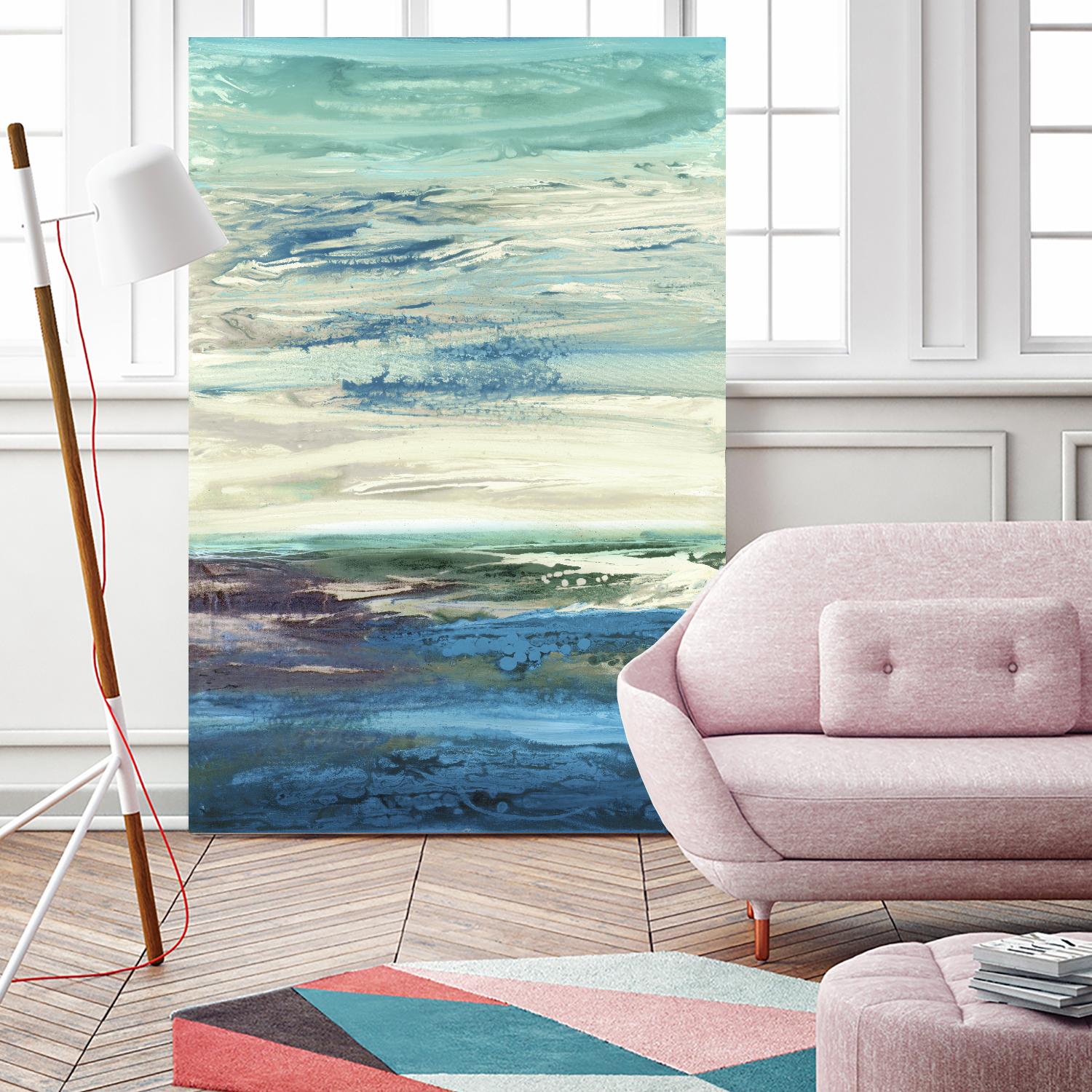 Spring Transformations by Grace Rowman on GIANT ART - cyan abstract