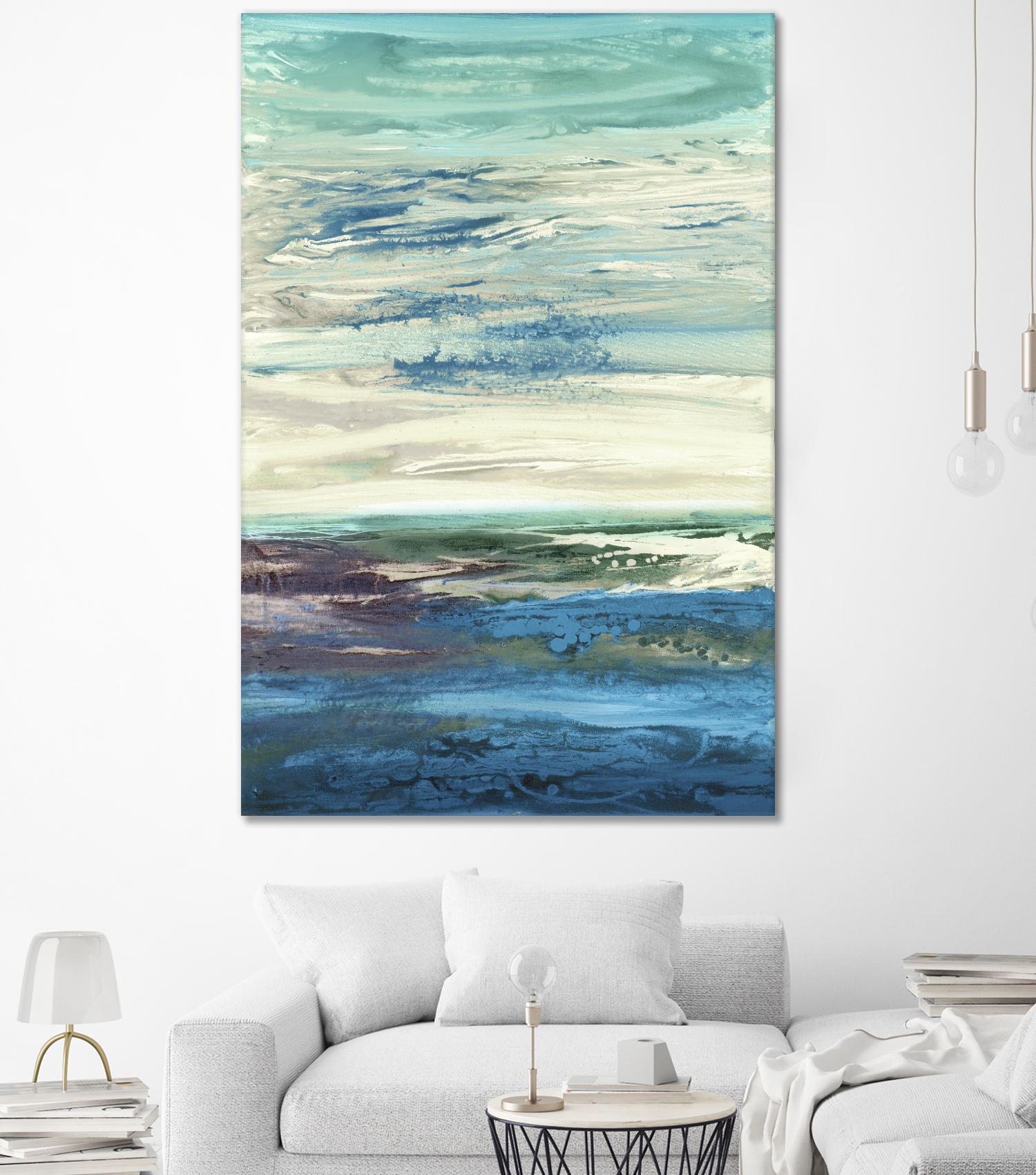 Spring Transformations by Grace Rowman on GIANT ART - cyan abstract