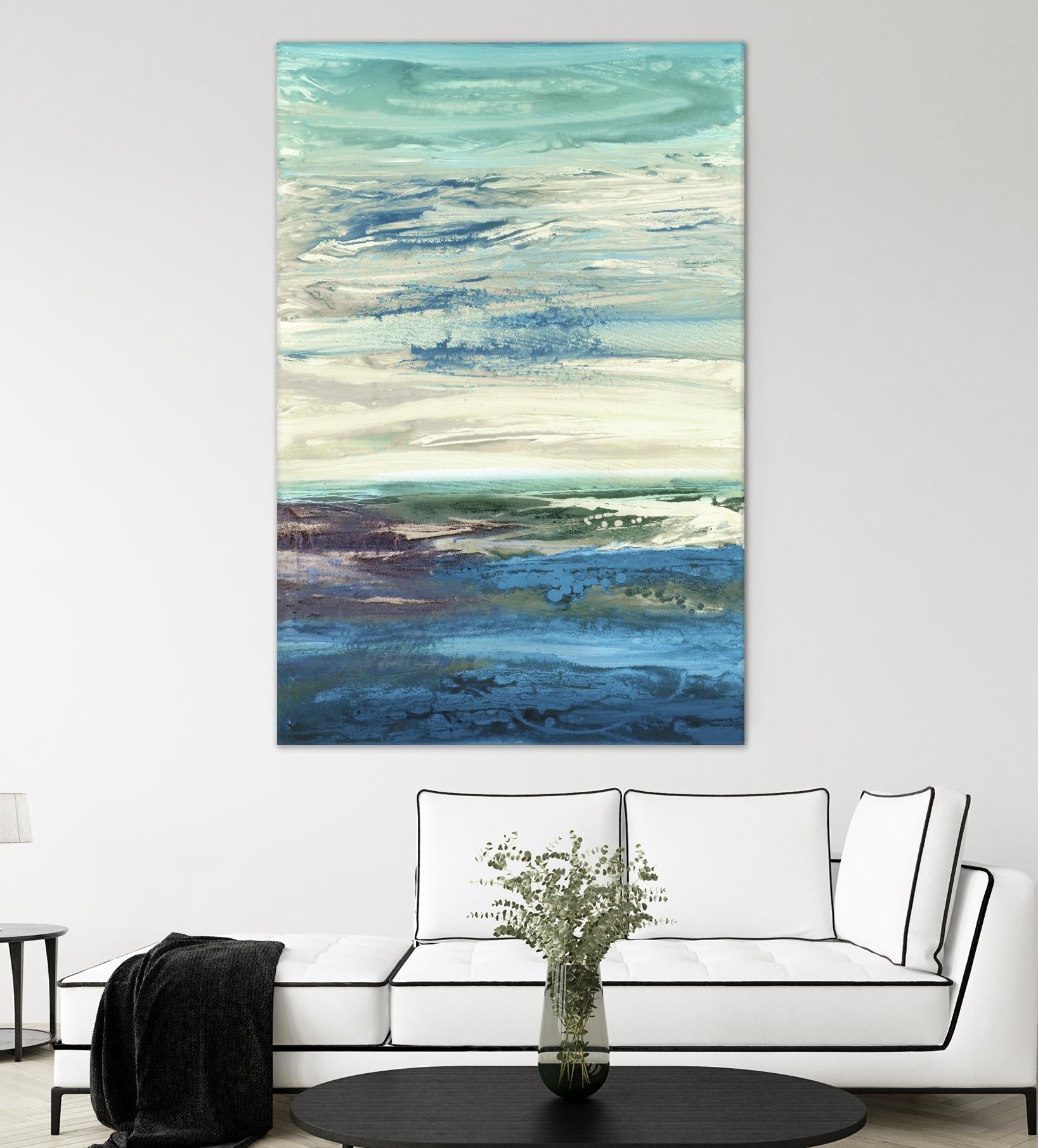 Spring Transformations by Grace Rowman on GIANT ART - cyan abstract