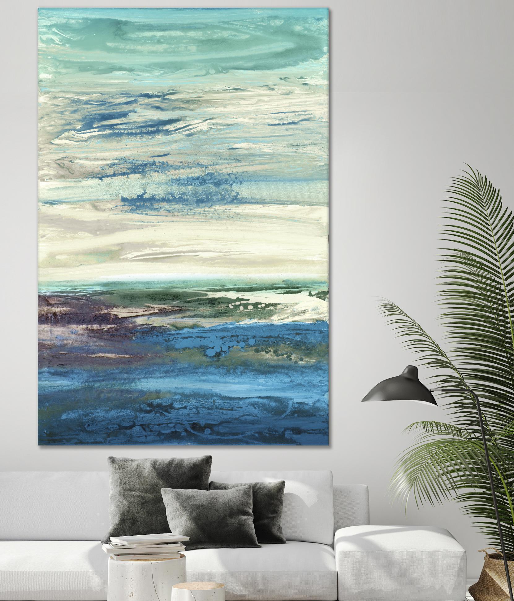 Spring Transformations by Grace Rowman on GIANT ART - cyan abstract