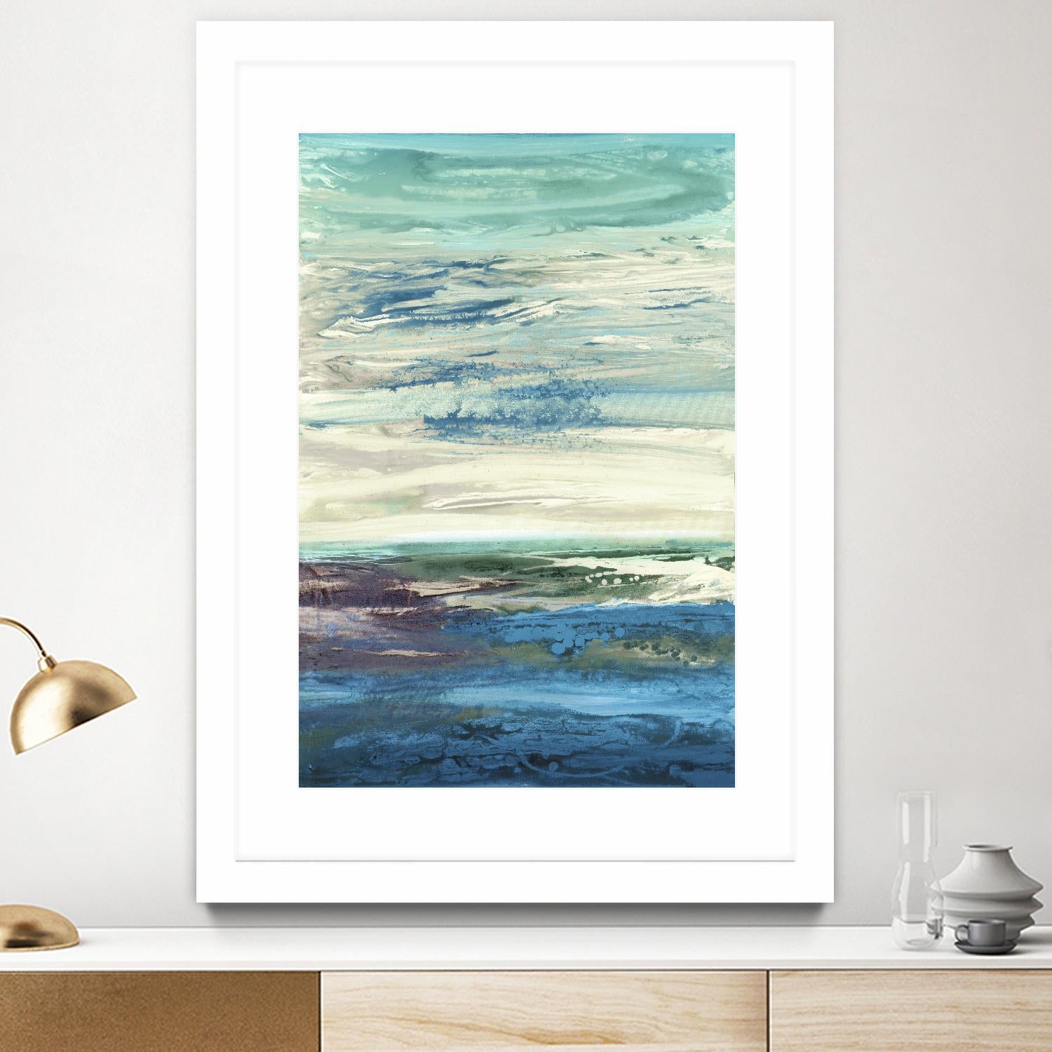 Spring Transformations by Grace Rowman on GIANT ART - cyan abstract