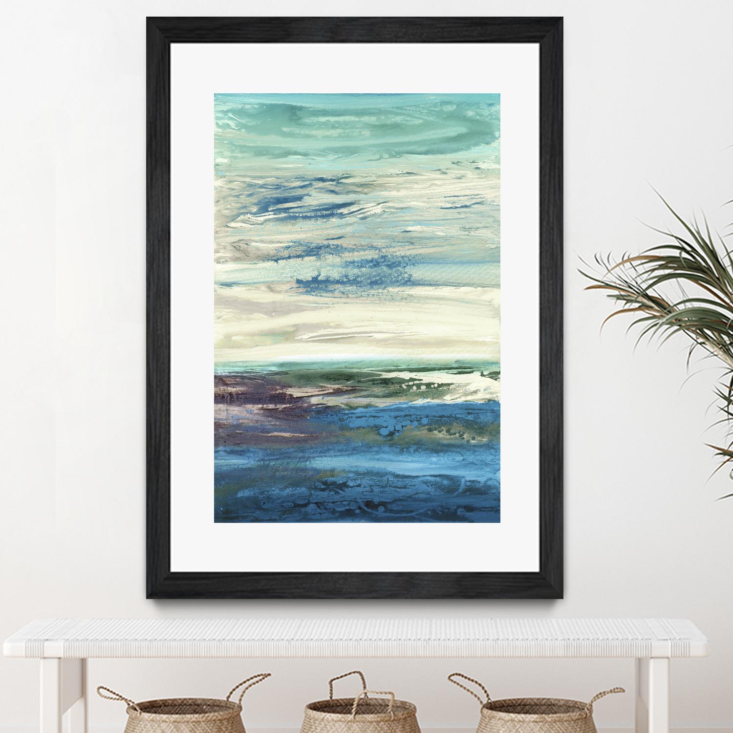 Spring Transformations by Grace Rowman on GIANT ART - cyan abstract