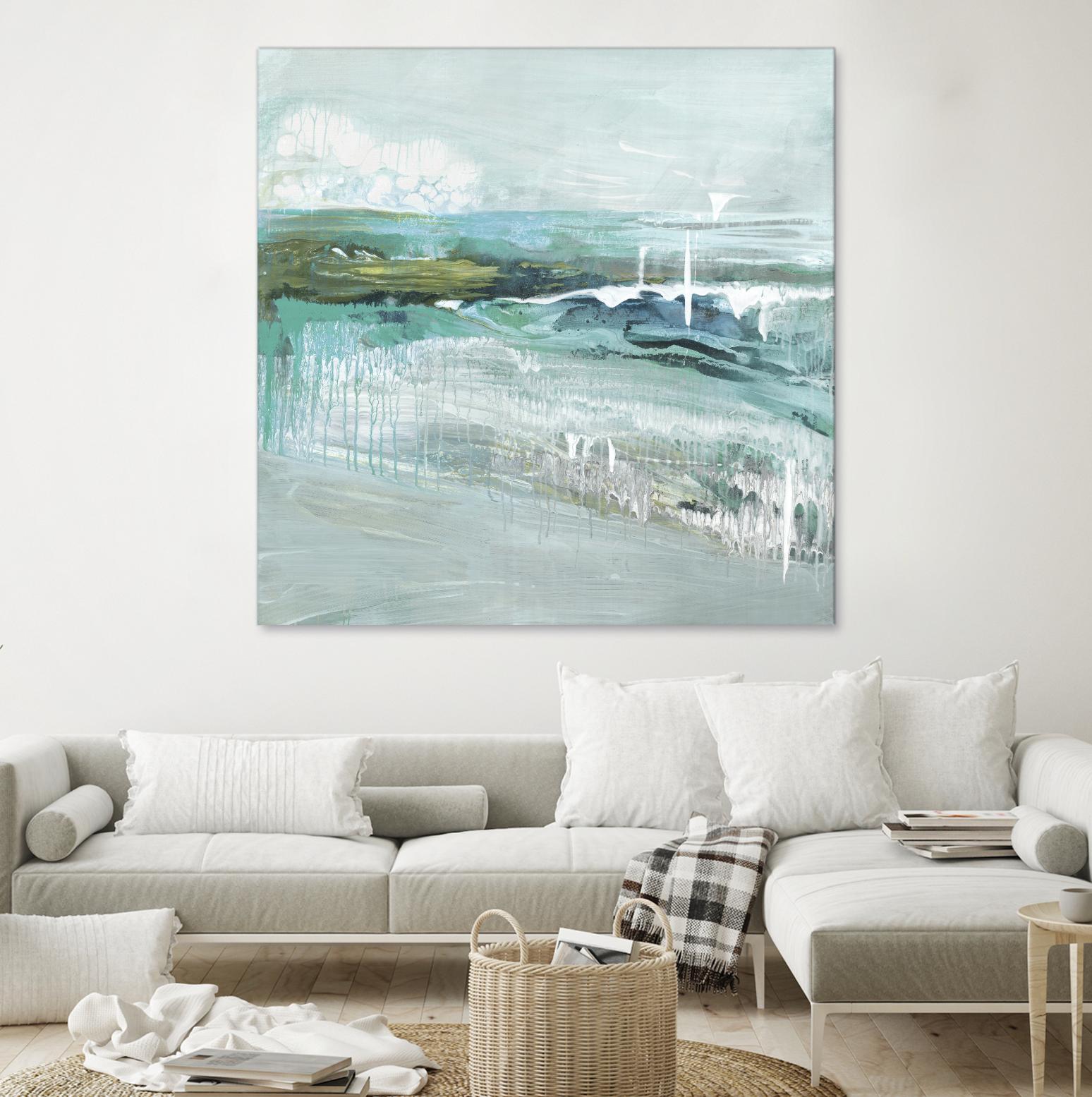 Beneath the Surface by Grace Rowman on GIANT ART - blue abstract