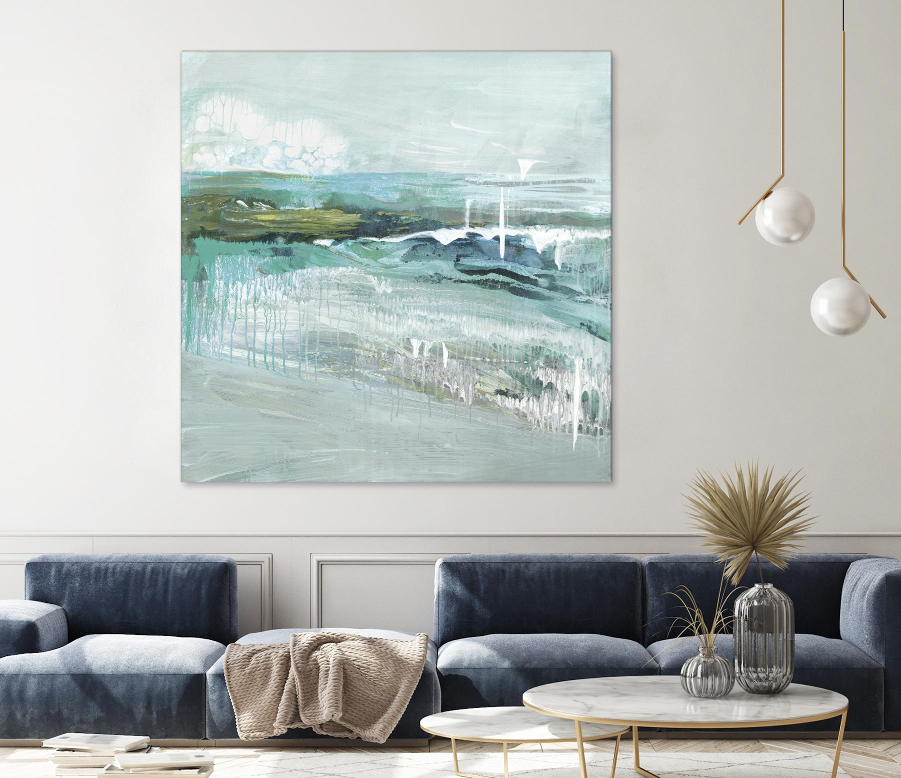 Beneath the Surface by Grace Rowman on GIANT ART - blue abstract