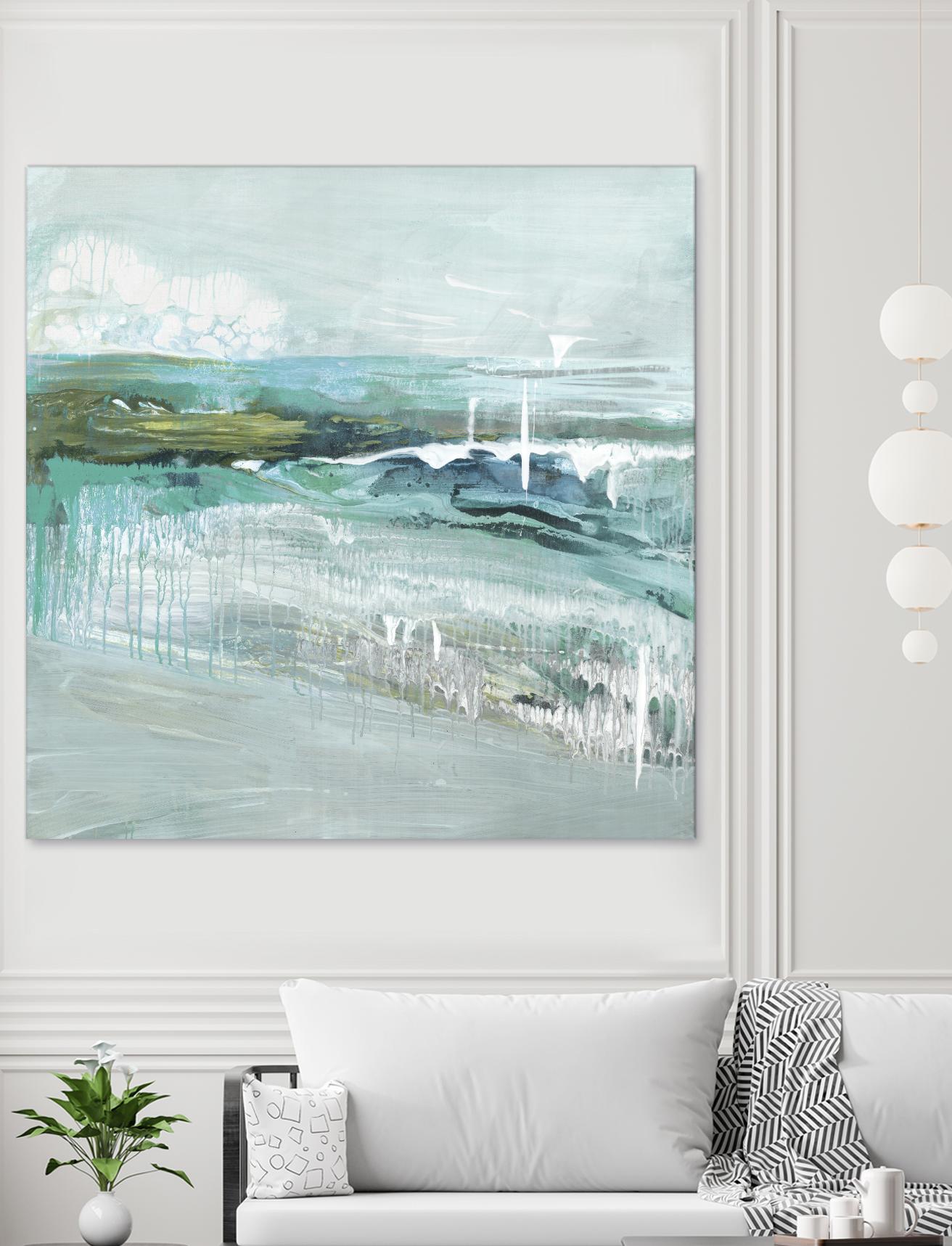 Beneath the Surface by Grace Rowman on GIANT ART - blue abstract