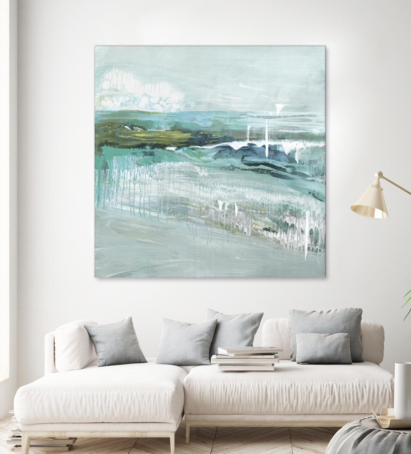 Beneath the Surface by Grace Rowman on GIANT ART - blue abstract