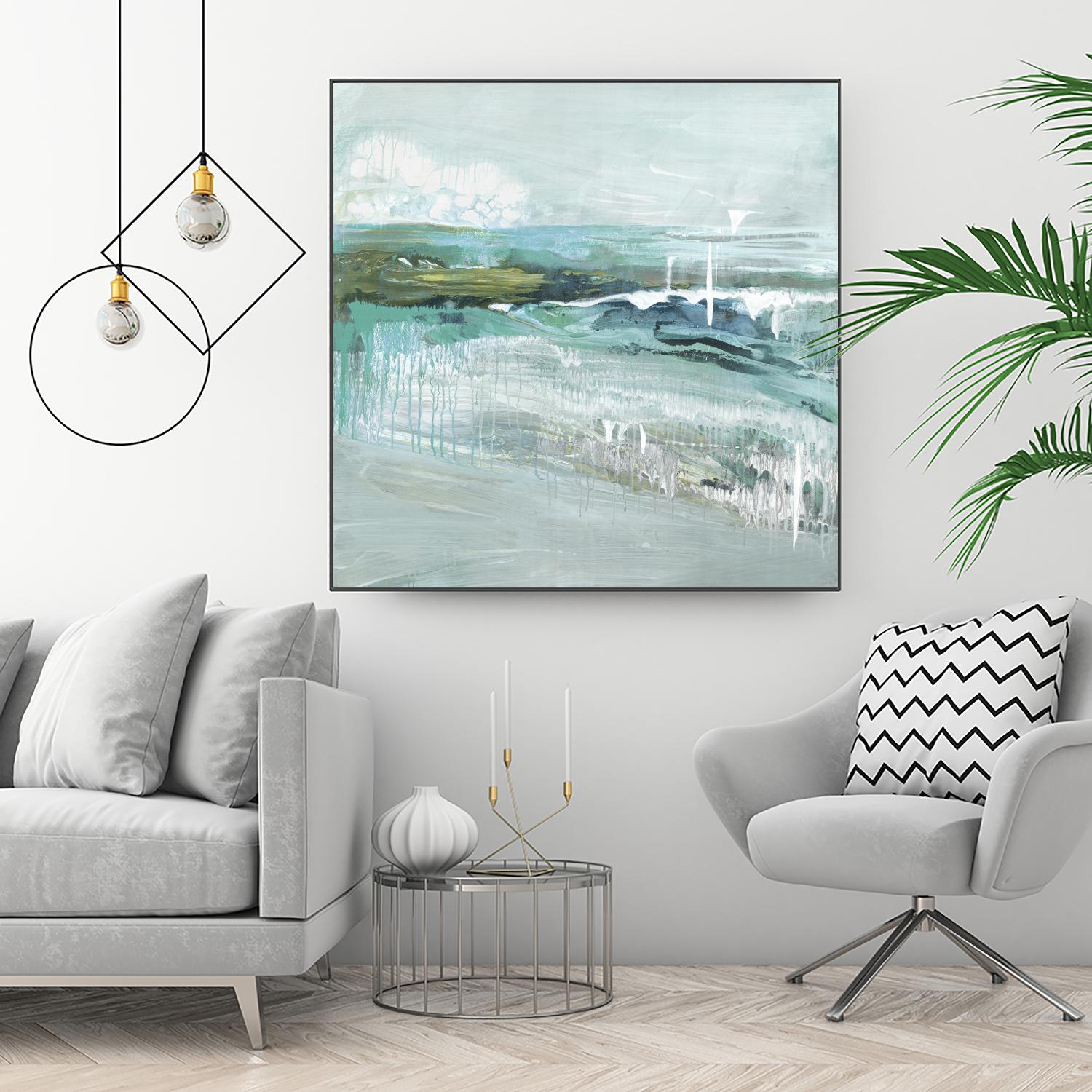 Beneath the Surface by Grace Rowman on GIANT ART - blue abstract