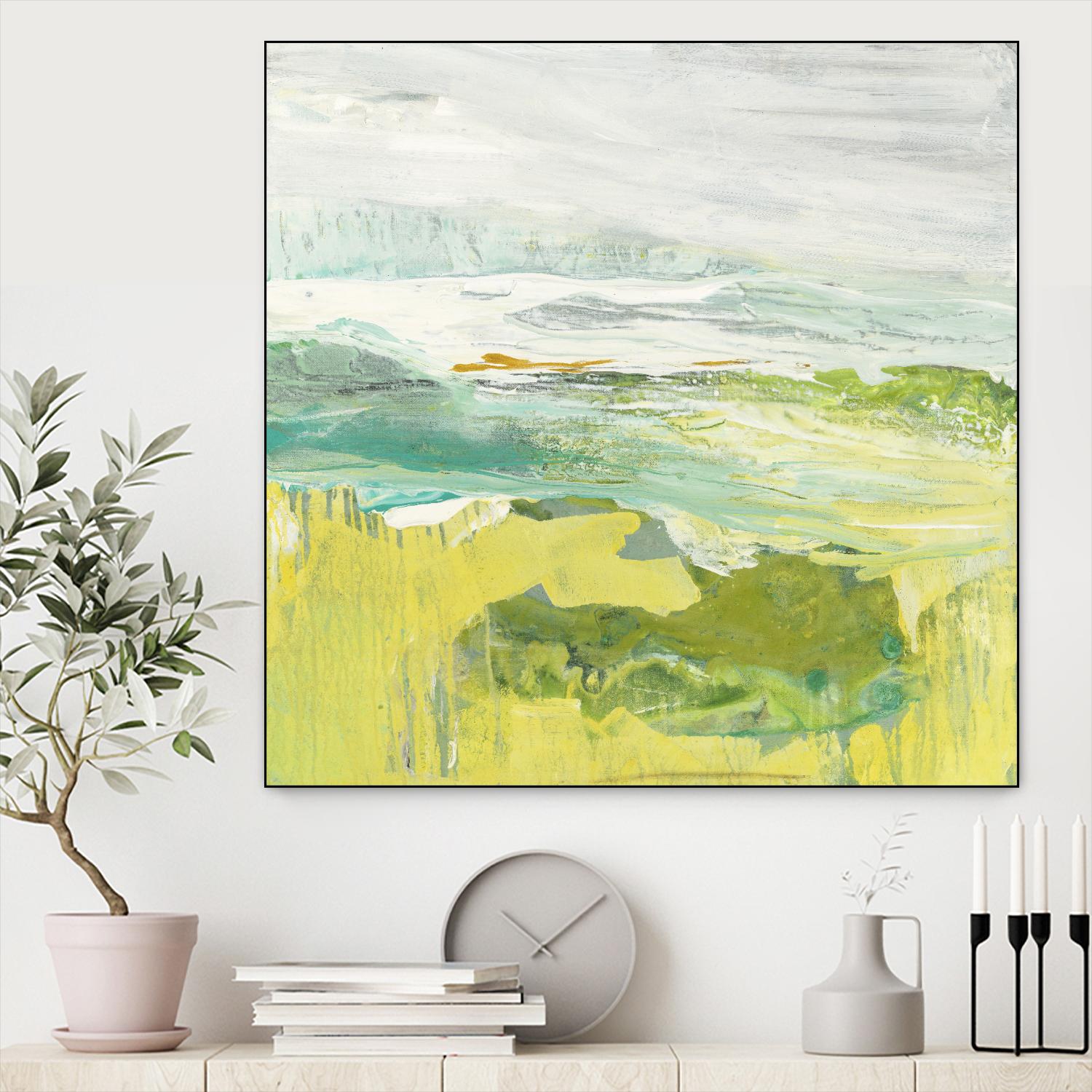 From The Shore II by Grace Rowman on GIANT ART - yellow abstract