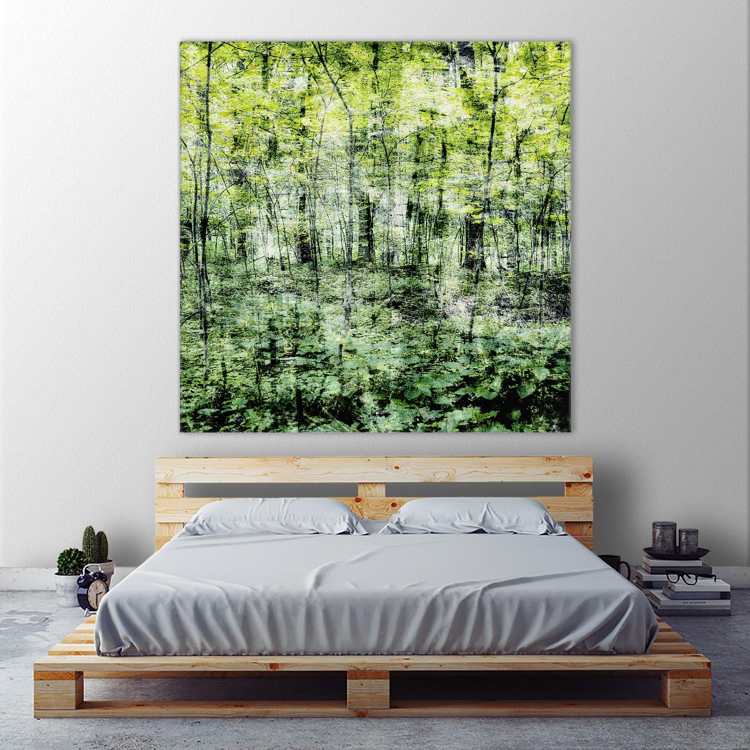 Linear Muse I by John Bingham on GIANT ART - green Trees