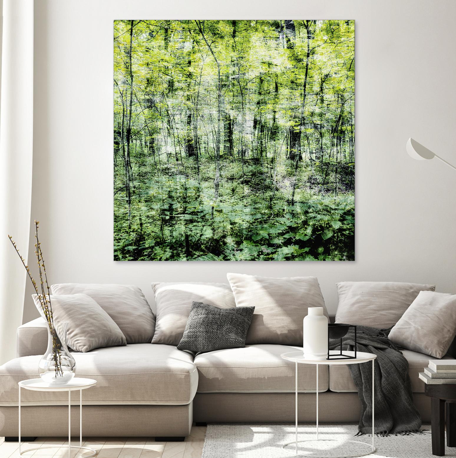 Linear Muse I by John Bingham on GIANT ART - green Trees