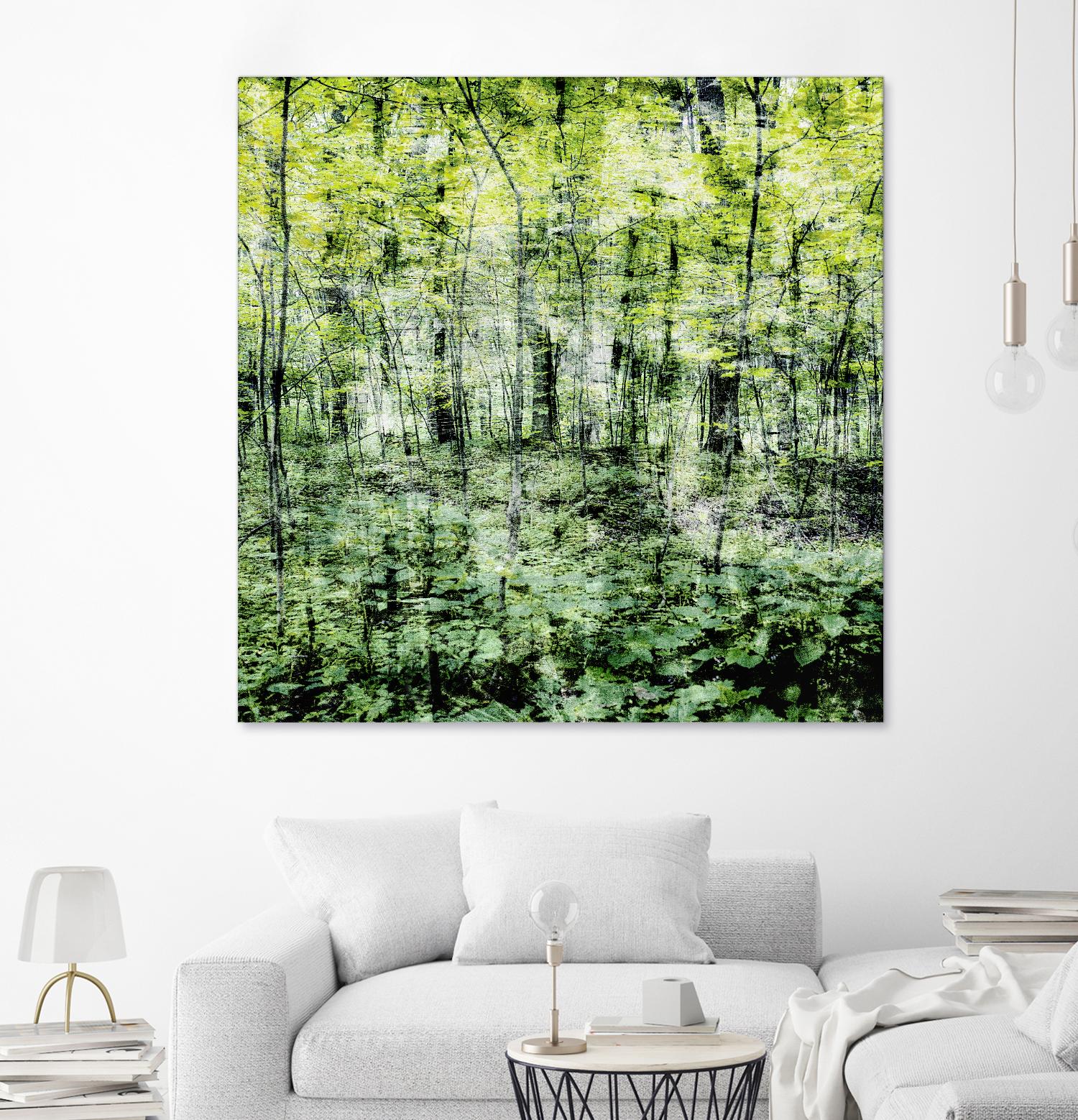 Linear Muse I by John Bingham on GIANT ART - green Trees