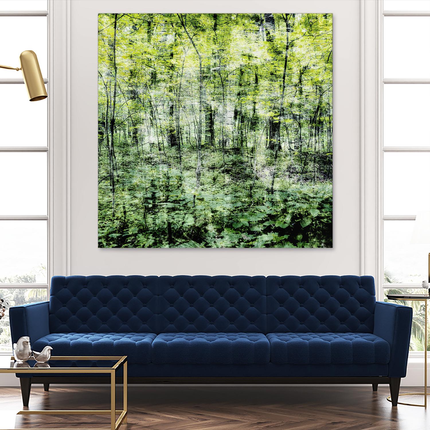 Linear Muse I by John Bingham on GIANT ART - green Trees