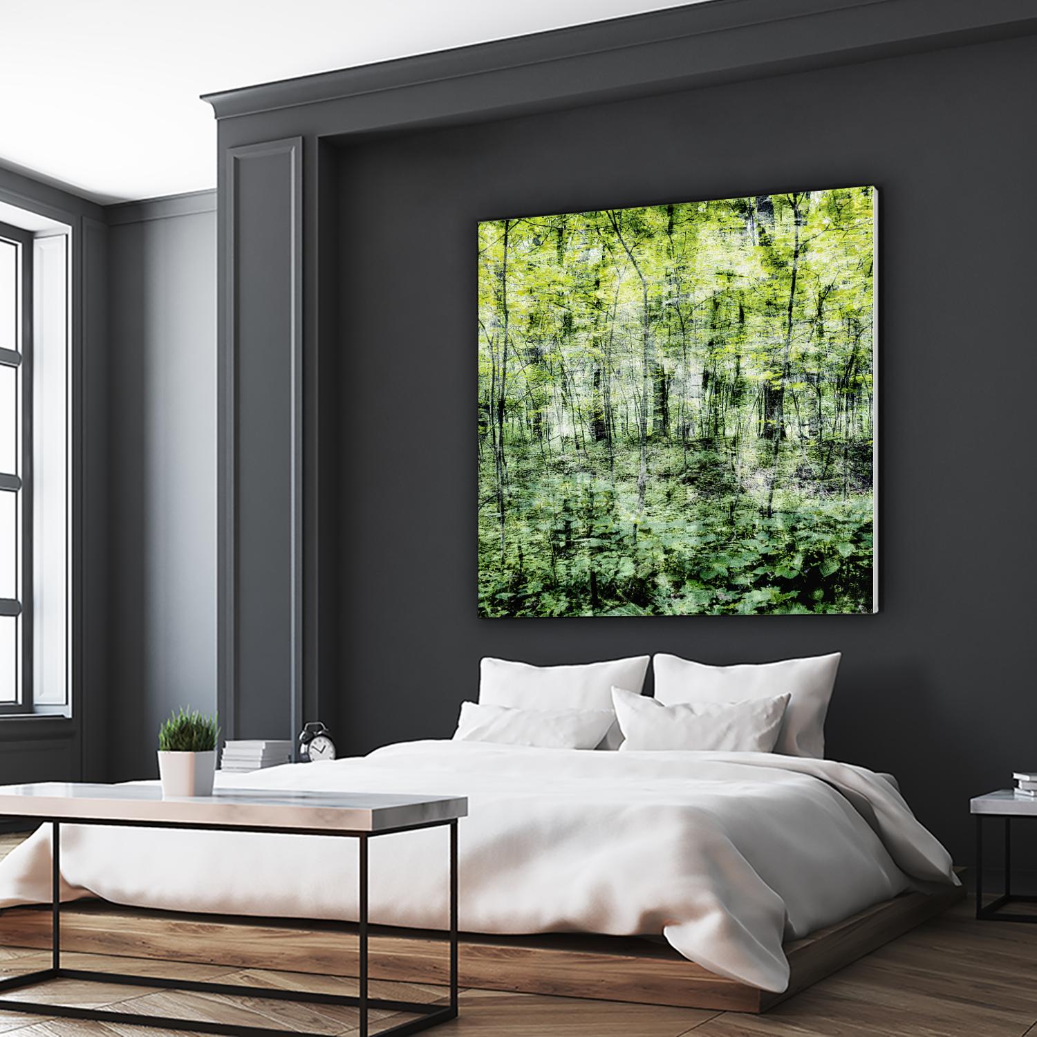 Linear Muse I by John Bingham on GIANT ART - green Trees