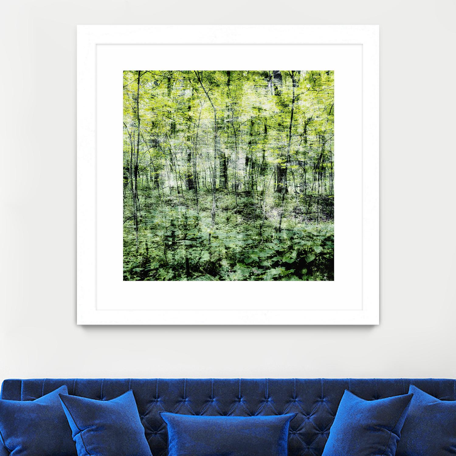 Linear Muse I by John Bingham on GIANT ART - green Trees