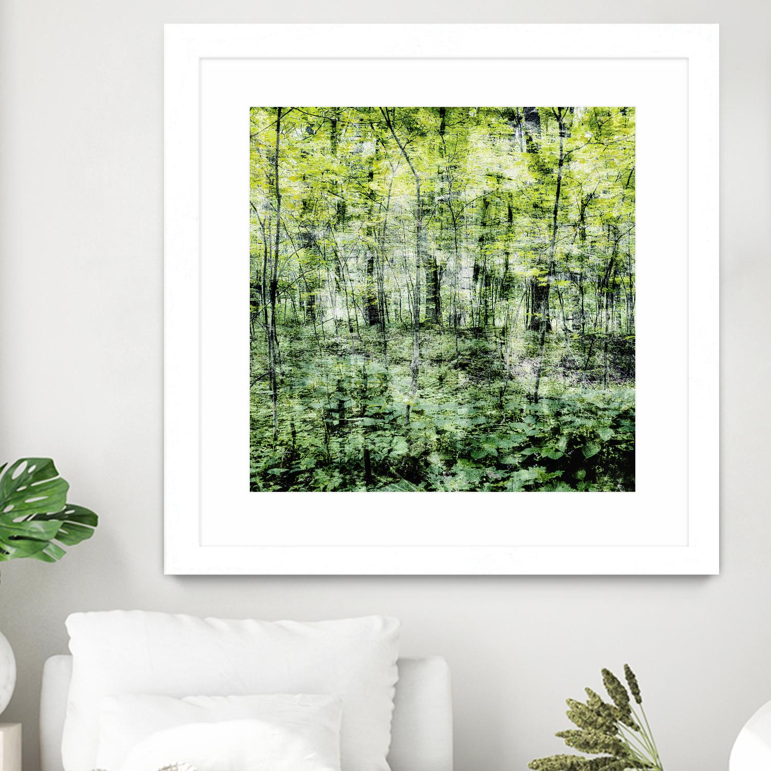 Linear Muse I by John Bingham on GIANT ART - green Trees