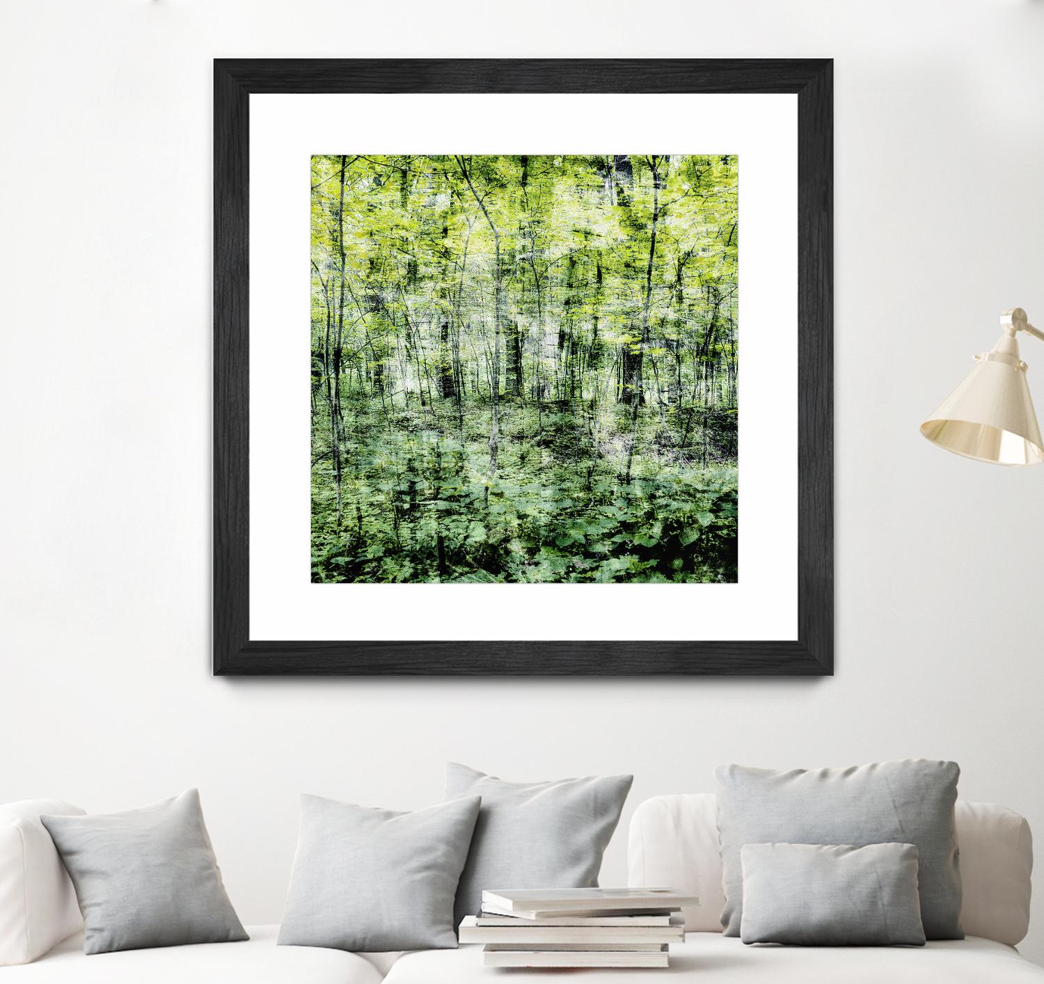 Linear Muse I by John Bingham on GIANT ART - green Trees