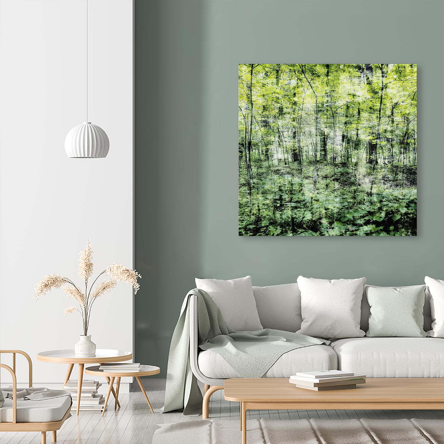 Linear Muse I by John Bingham on GIANT ART - green Trees