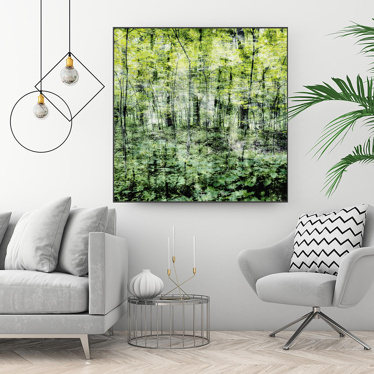 Linear Muse I by John Bingham on GIANT ART - green Trees