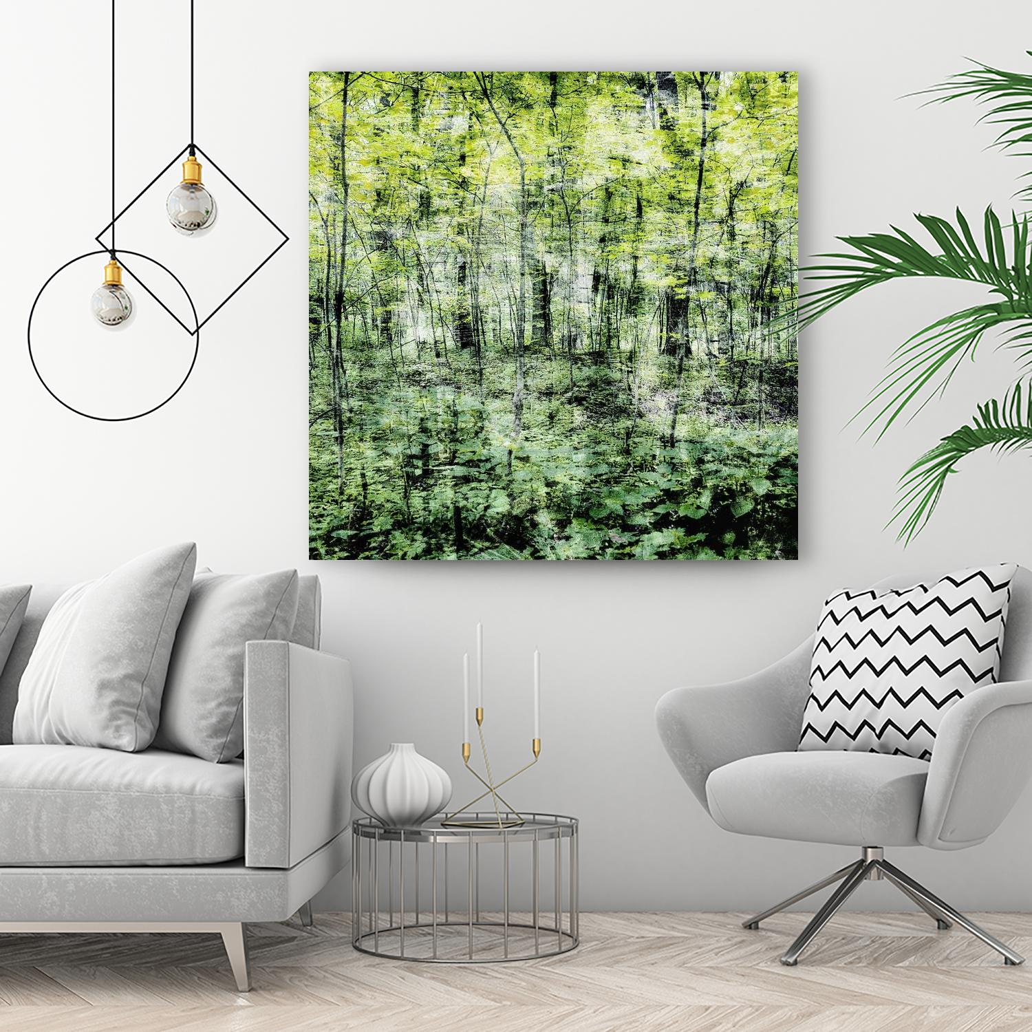 Linear Muse I by John Bingham on GIANT ART - green Trees