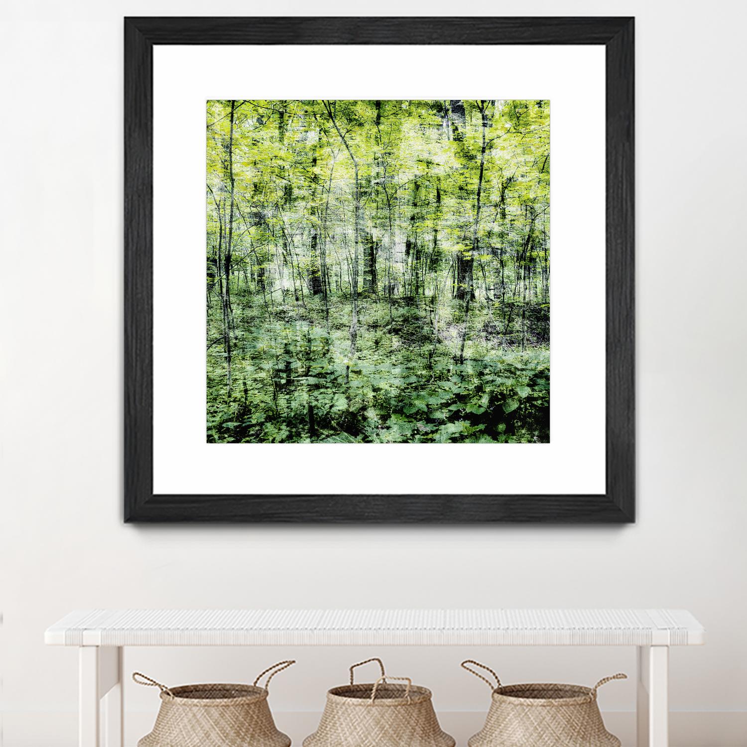 Linear Muse I by John Bingham on GIANT ART - green Trees