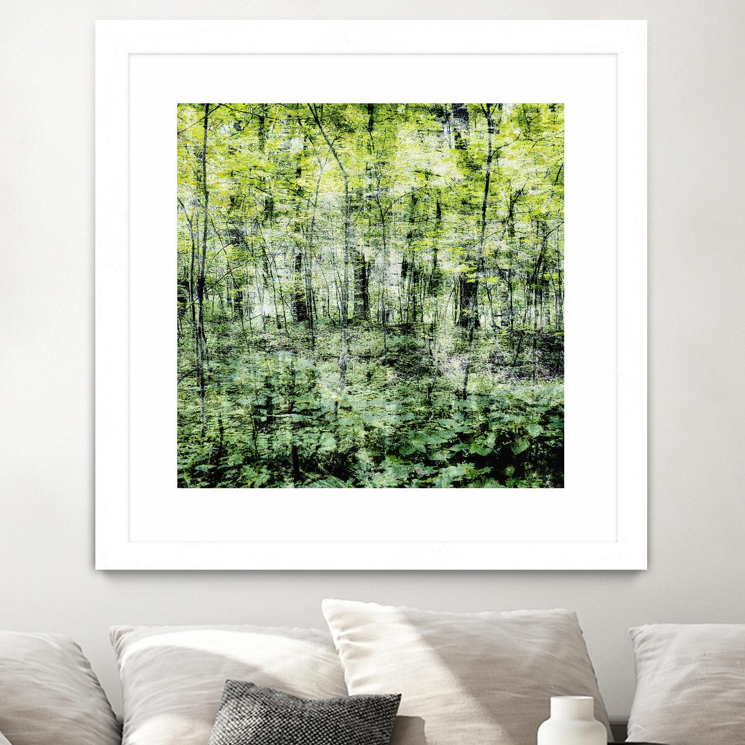 Linear Muse I by John Bingham on GIANT ART - green Trees