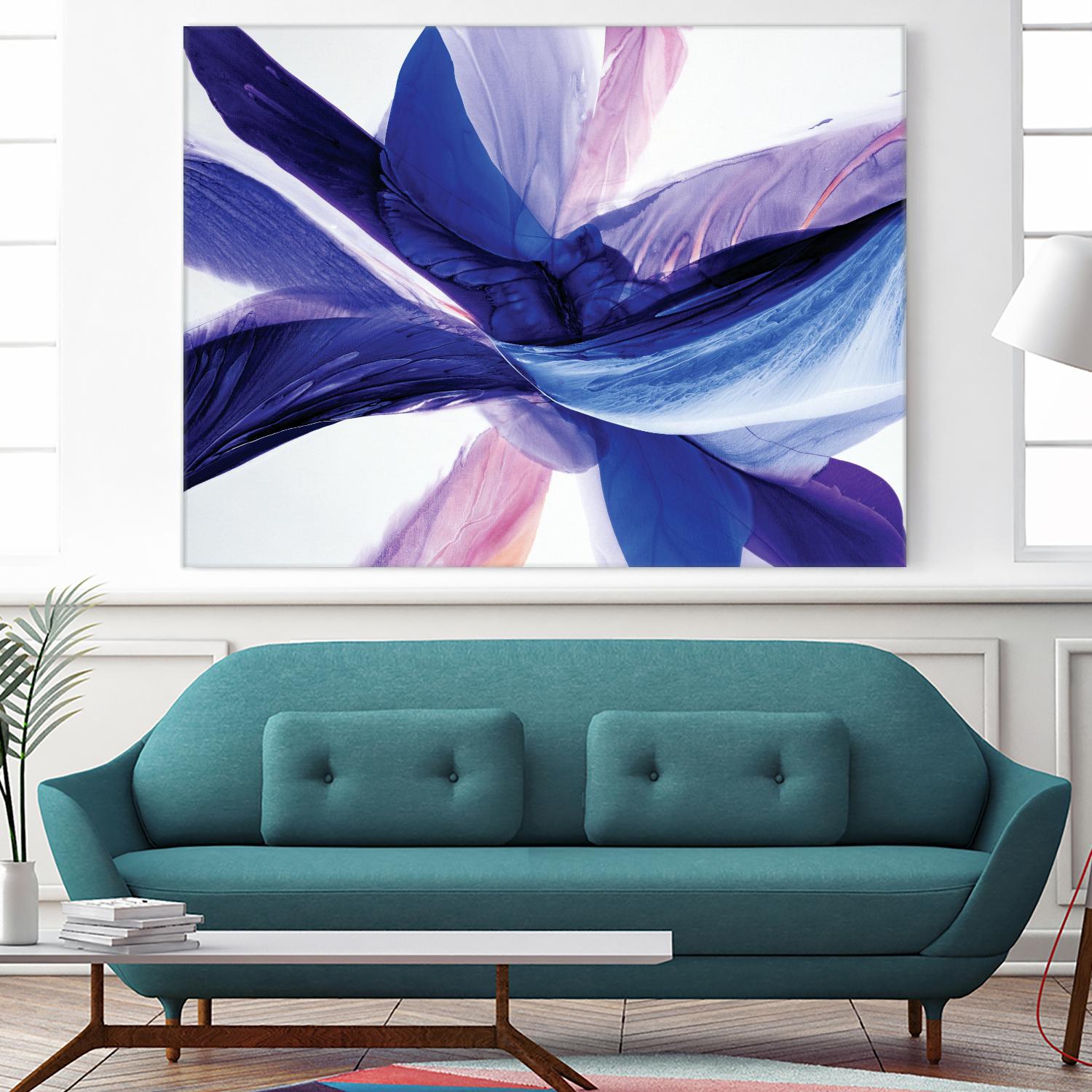 Convergence by Beth ten Hove on GIANT ART - blue abstract