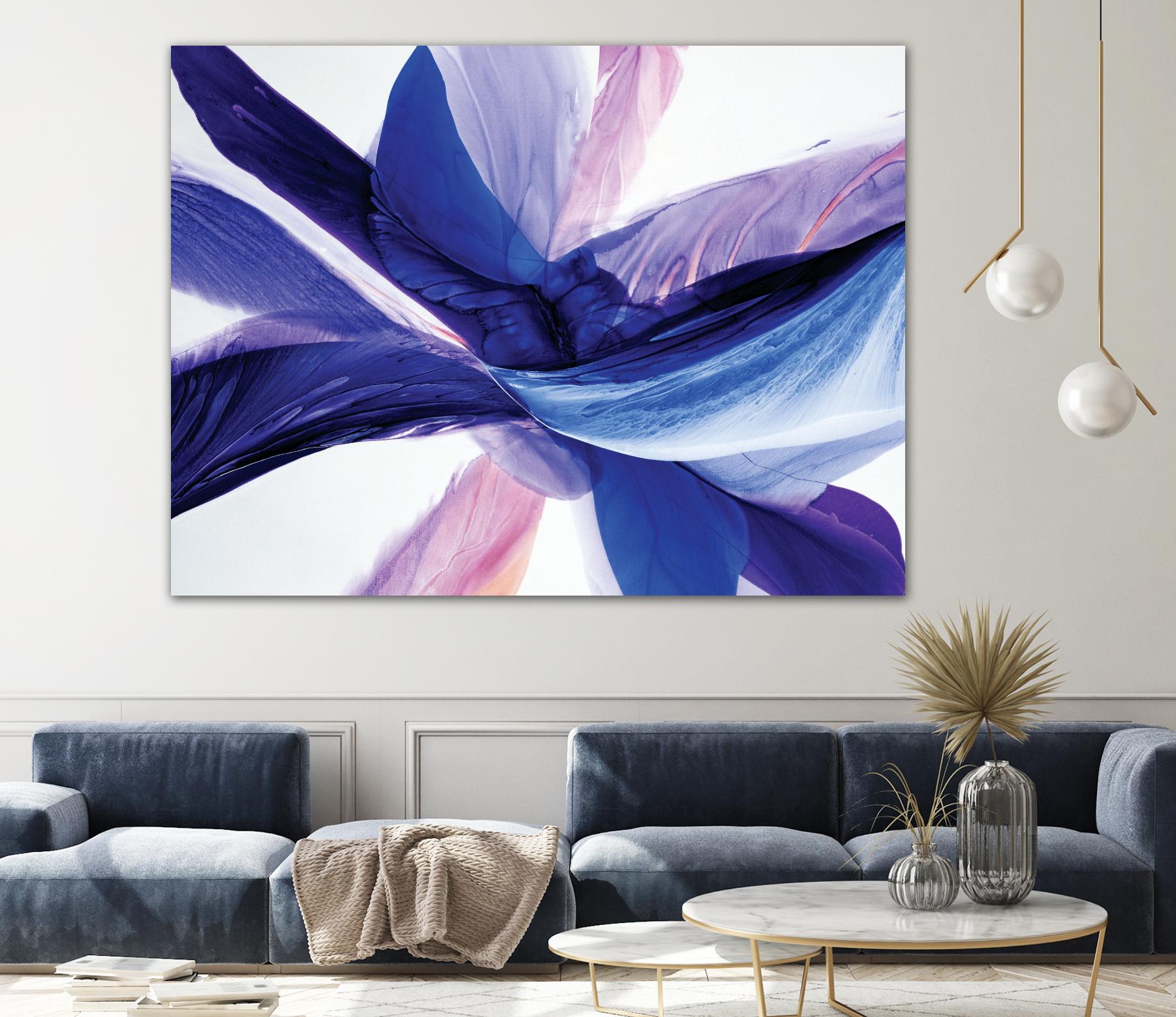 Convergence by Beth ten Hove on GIANT ART - blue abstract