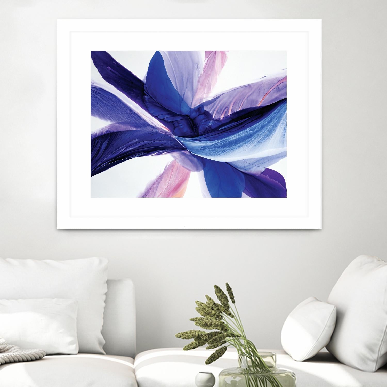 Convergence by Beth ten Hove on GIANT ART - blue abstract