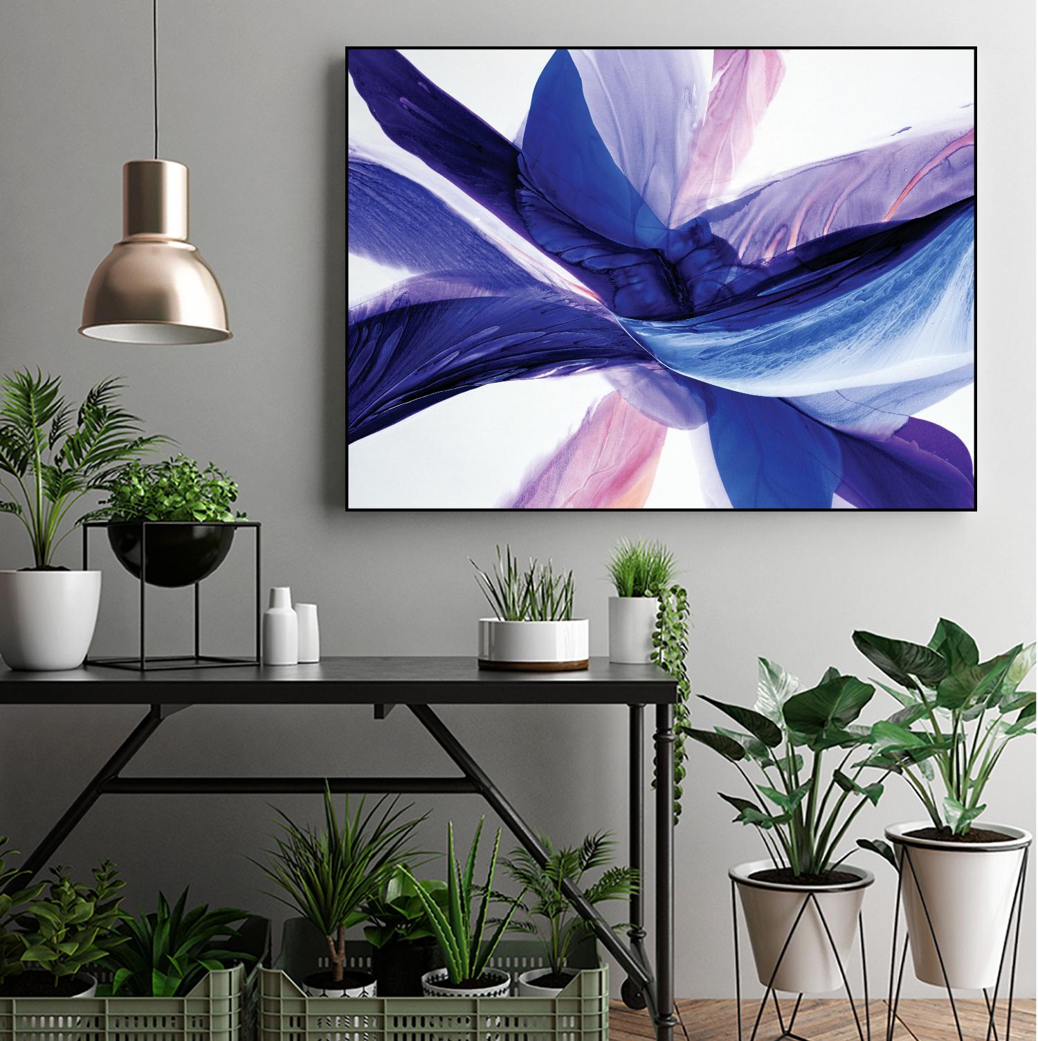 Convergence by Beth ten Hove on GIANT ART - blue abstract