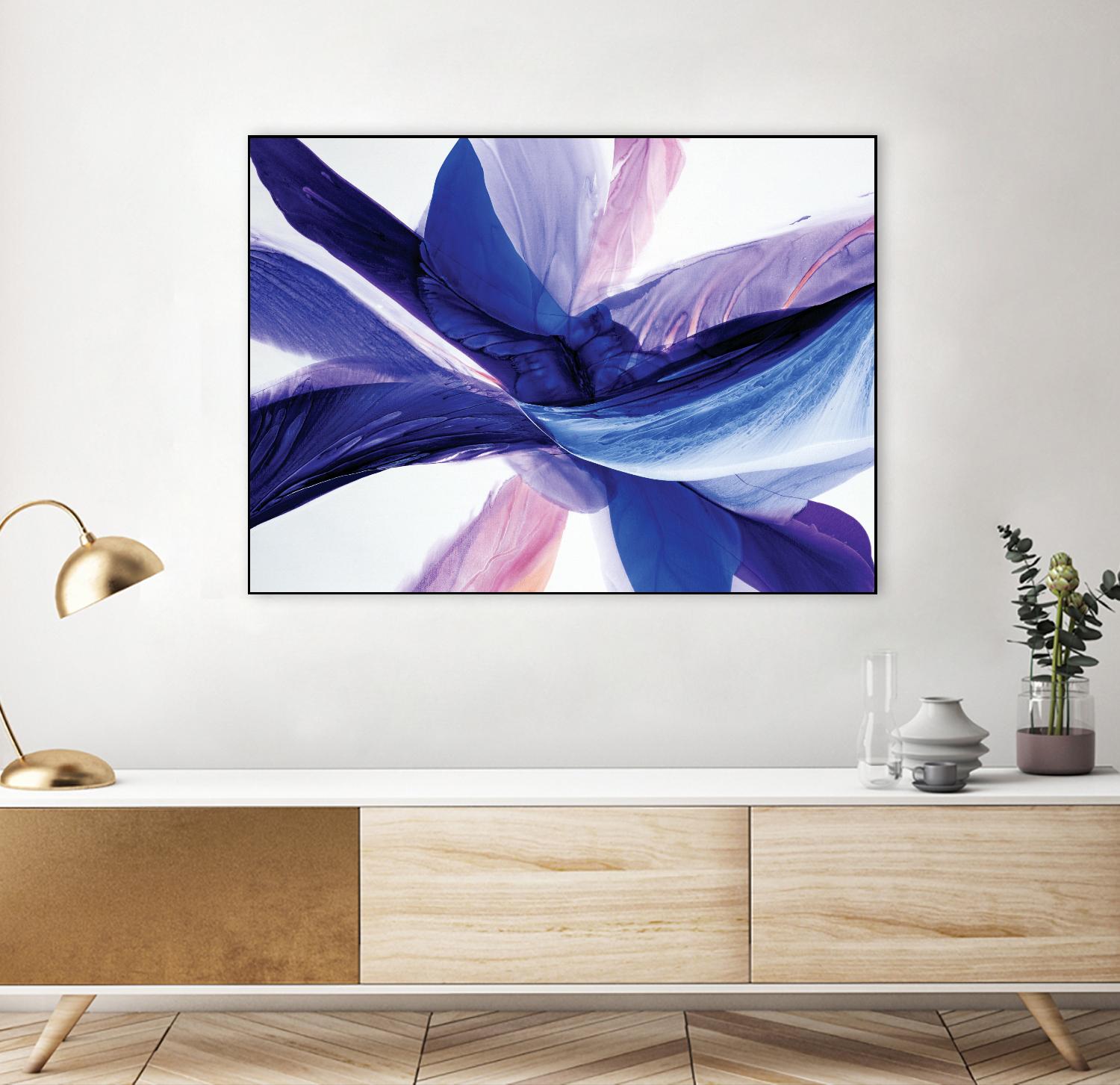 Convergence by Beth ten Hove on GIANT ART - blue abstract