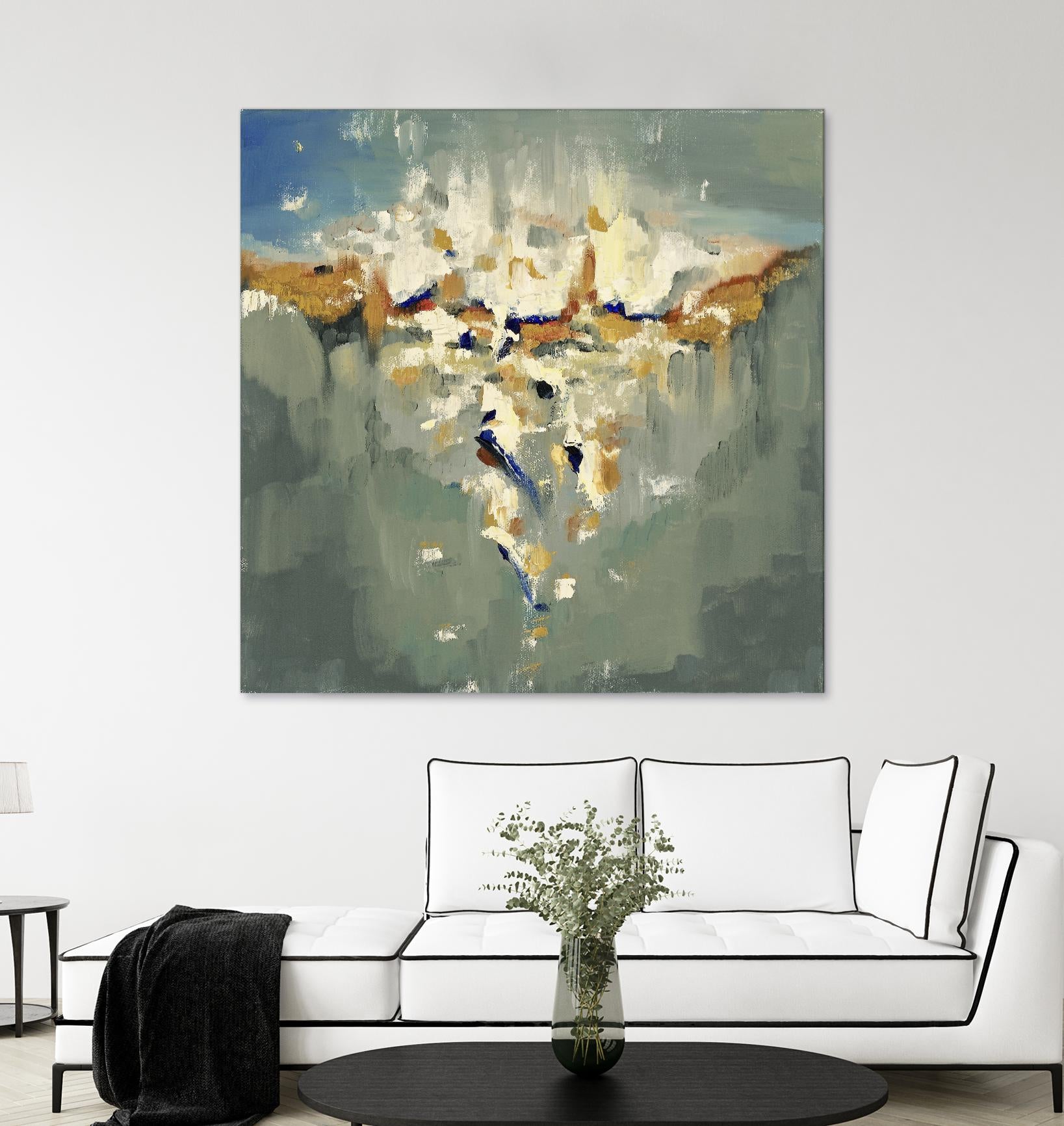 Falling In by Cynthia Ligeros on GIANT ART - grey abstract