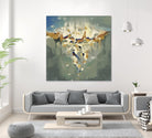 Falling In by Cynthia Ligeros on GIANT ART - grey abstract