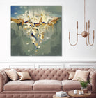 Falling In by Cynthia Ligeros on GIANT ART - grey abstract