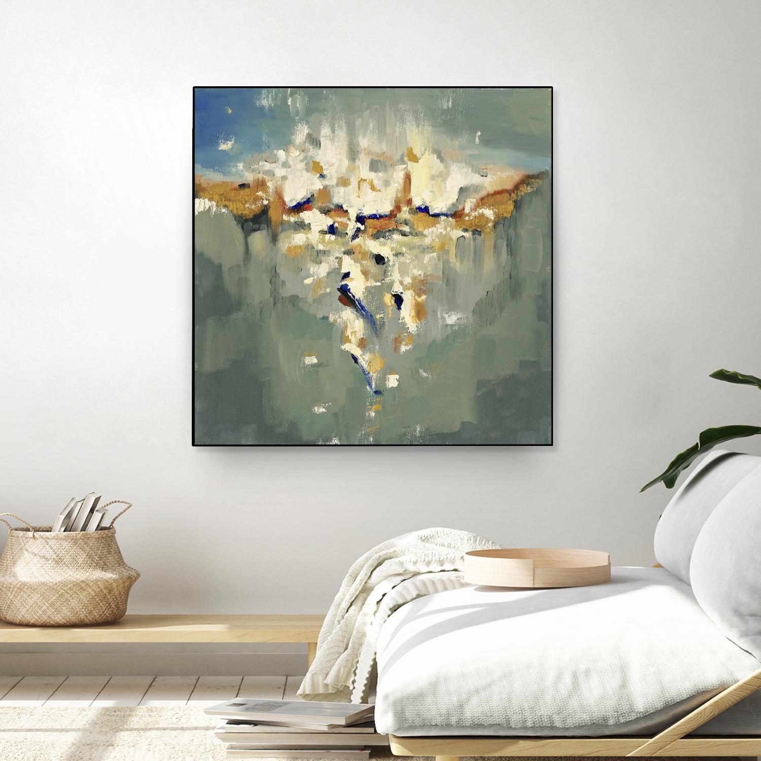 Falling In by Cynthia Ligeros on GIANT ART - grey abstract