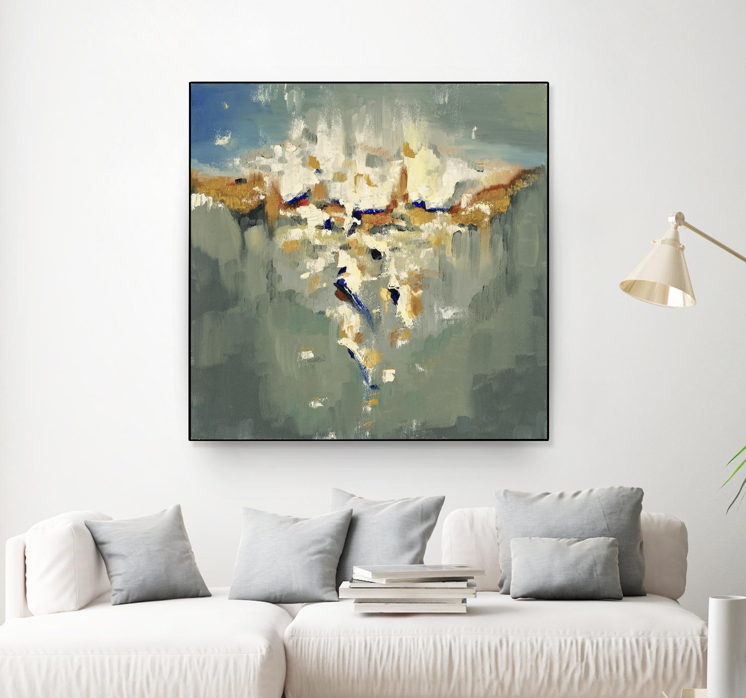 Falling In by Cynthia Ligeros on GIANT ART - grey abstract