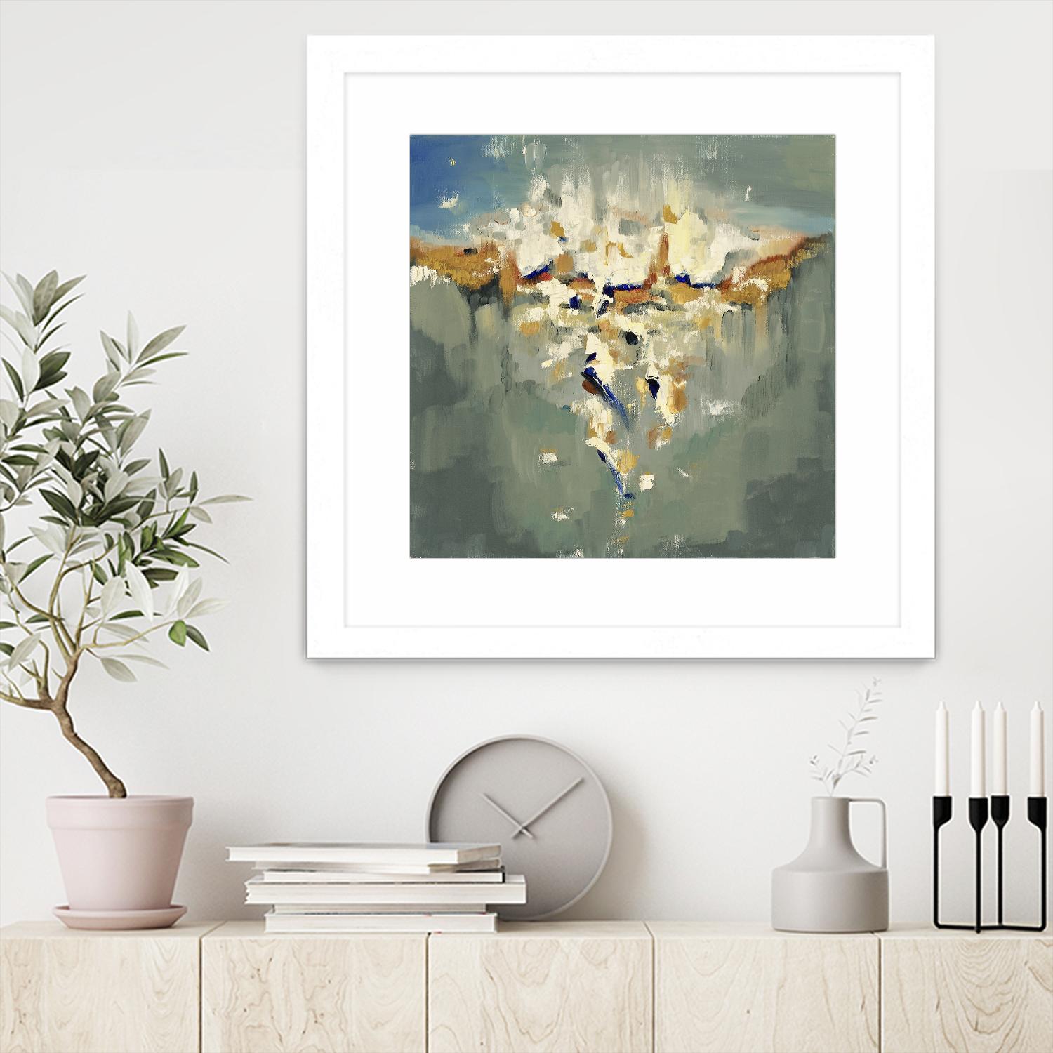 Falling In by Cynthia Ligeros on GIANT ART - grey abstract