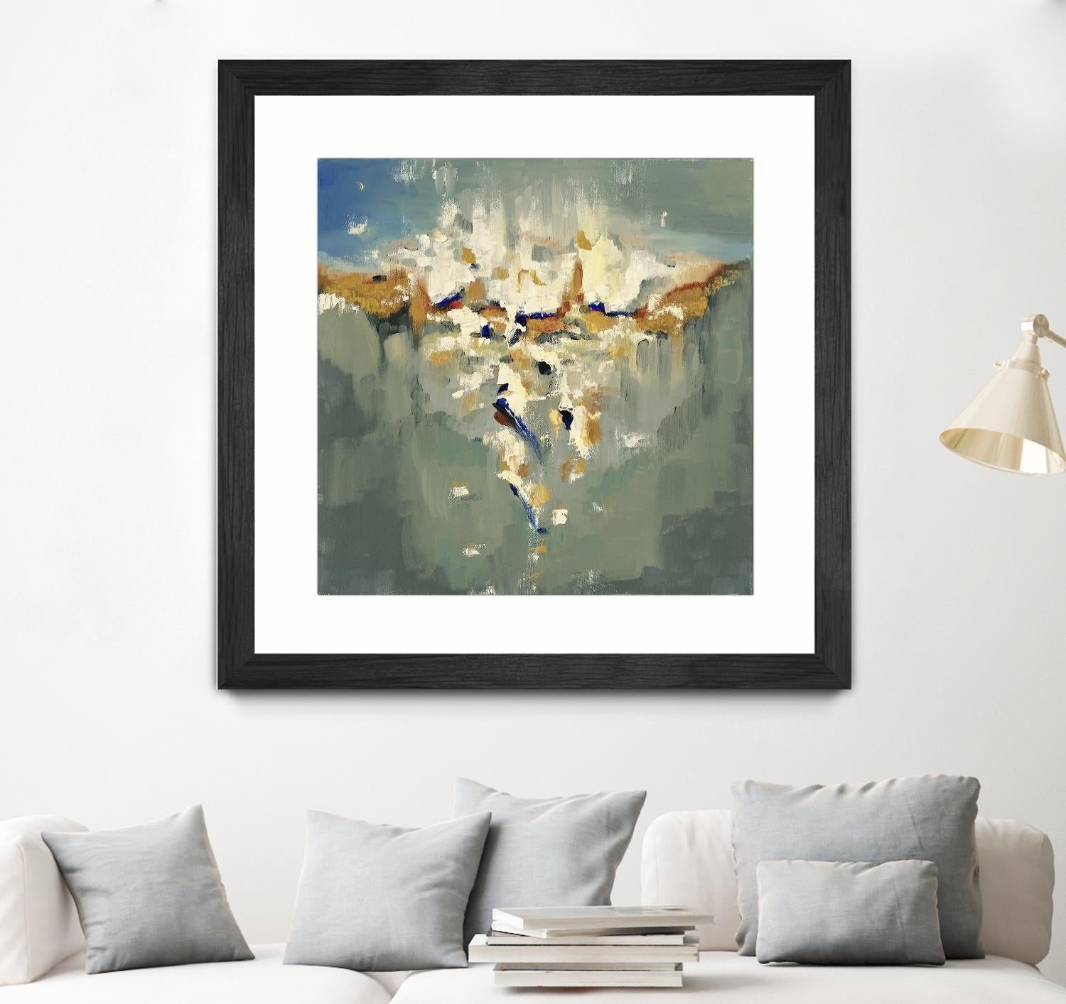 Falling In by Cynthia Ligeros on GIANT ART - grey abstract
