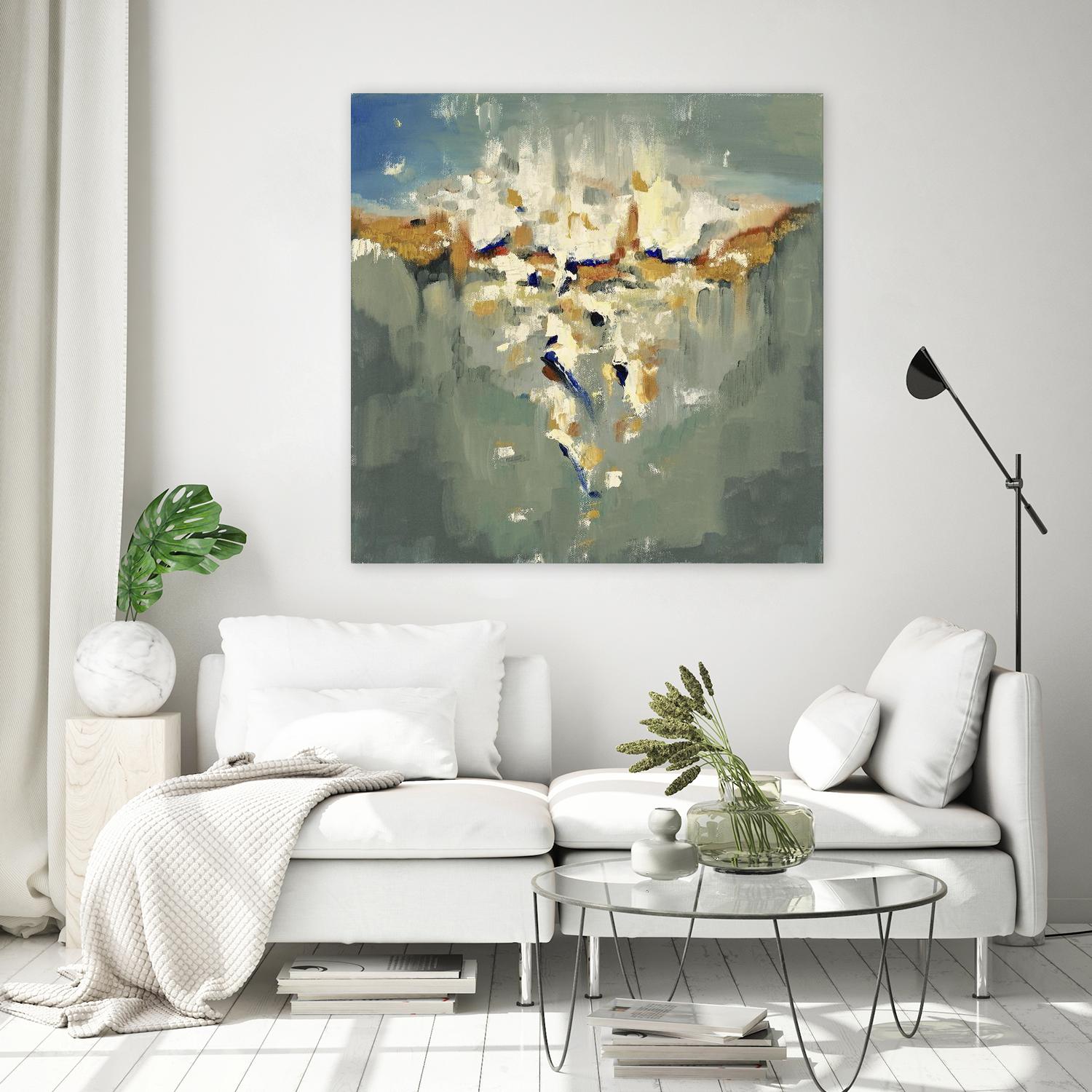 Falling In by Cynthia Ligeros on GIANT ART - grey abstract