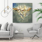 Falling In by Cynthia Ligeros on GIANT ART - grey abstract
