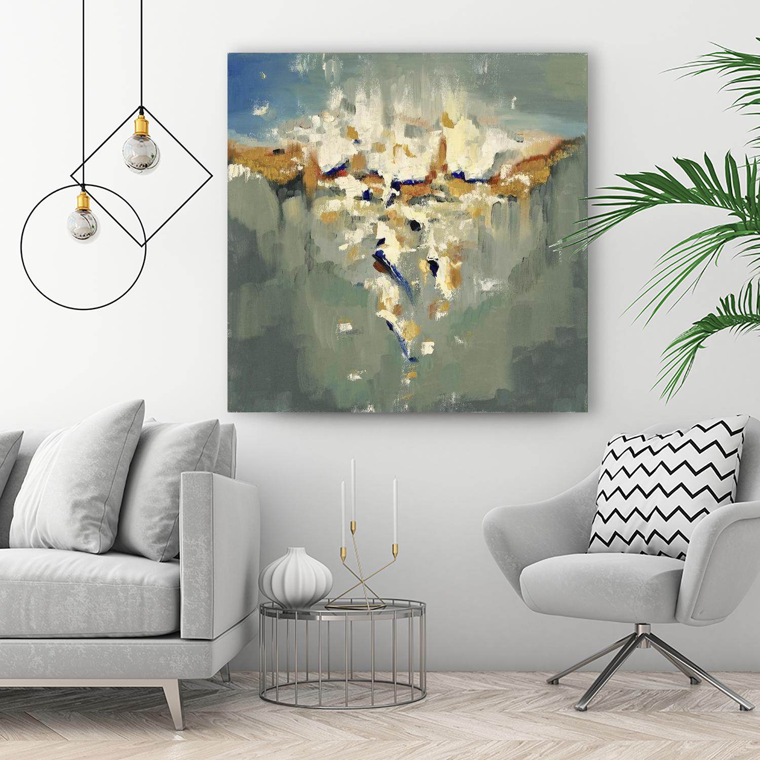 Falling In by Cynthia Ligeros on GIANT ART - grey abstract