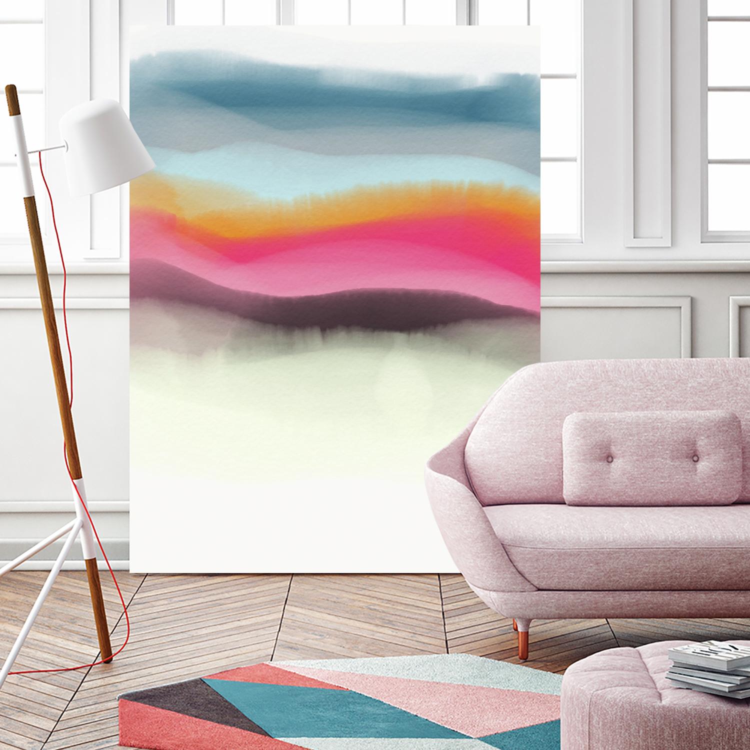 Descending by Christina Essue on GIANT ART - blue abstract