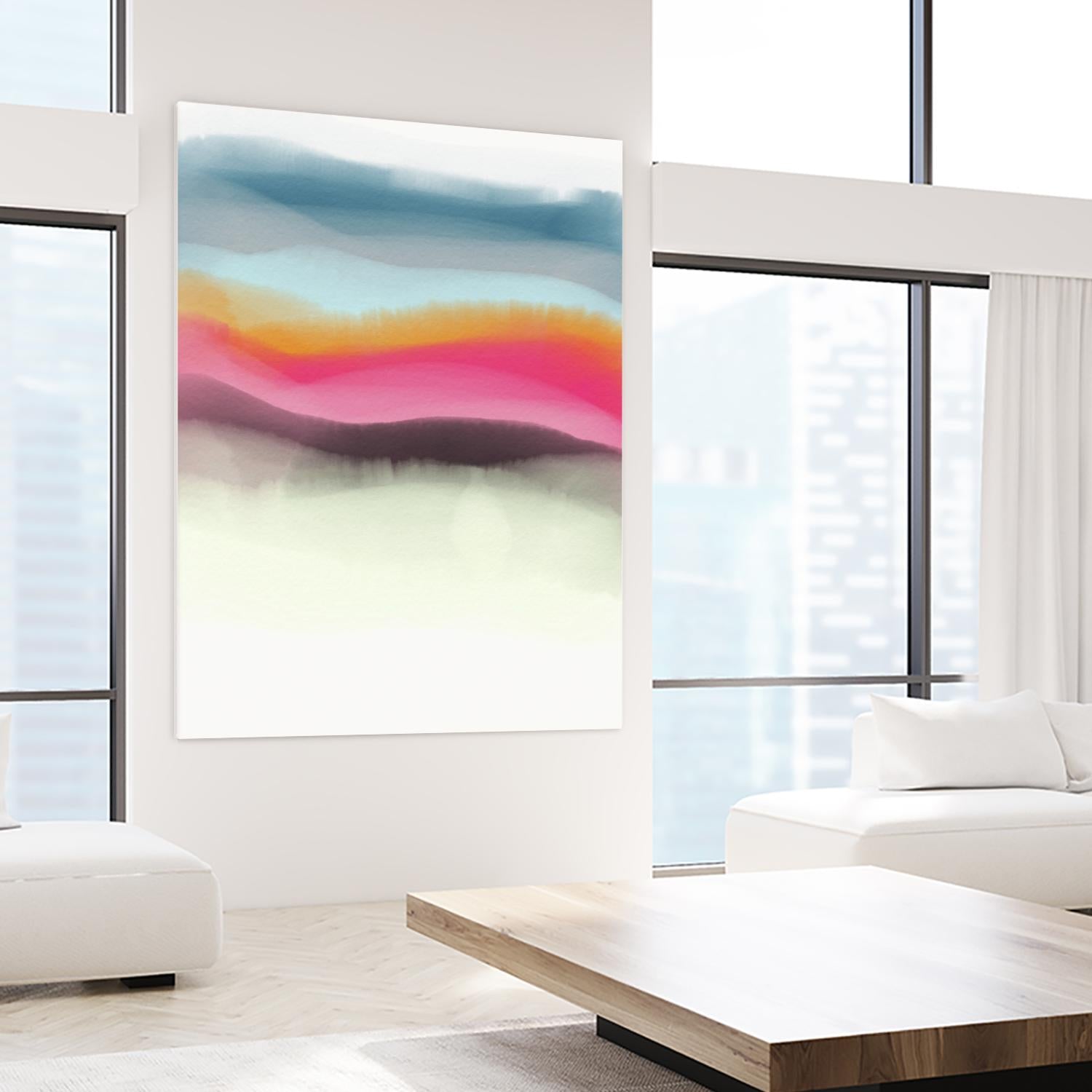 Descending by Christina Essue on GIANT ART - blue abstract